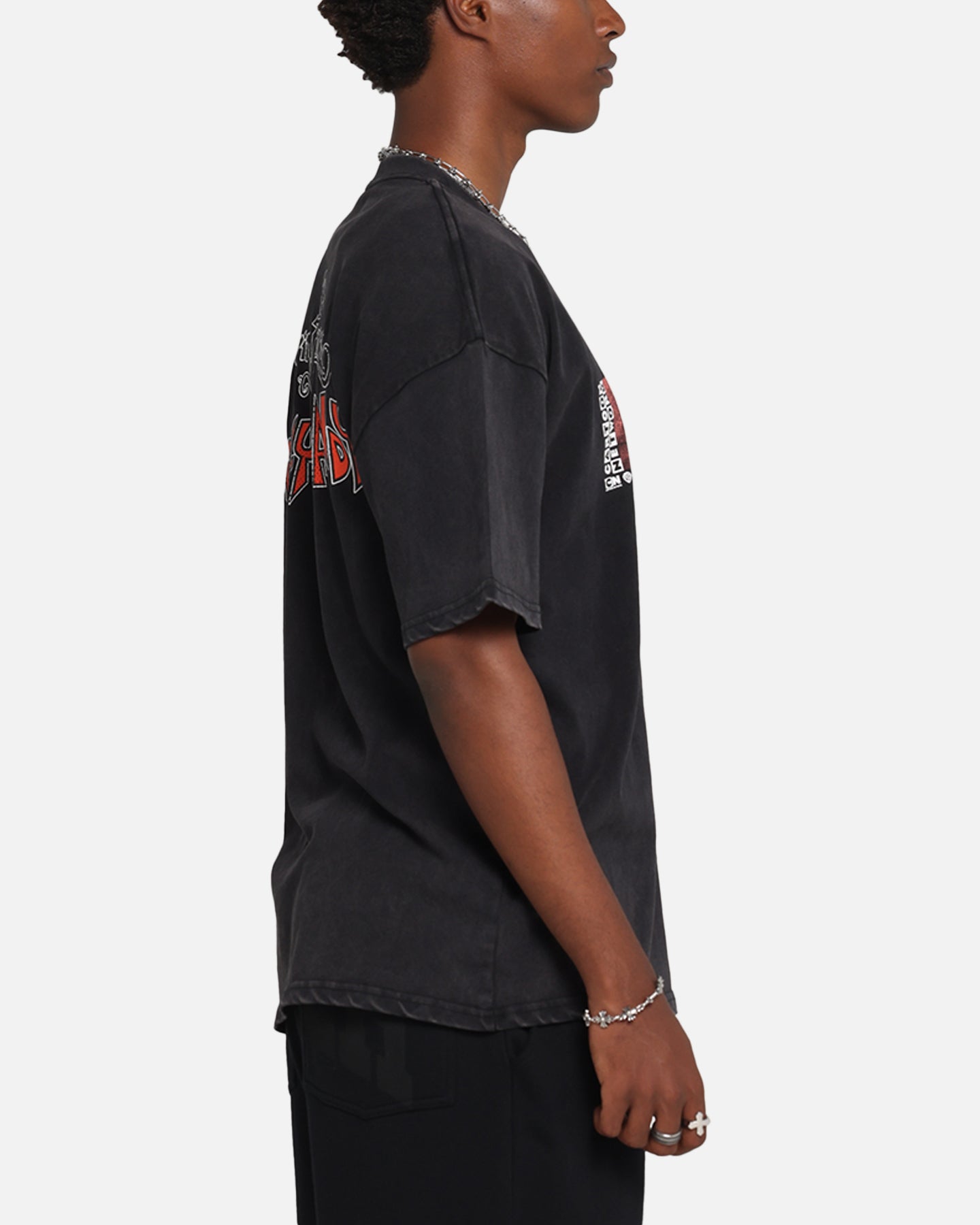 73Studio X Cartoon Network Bill & Mandy Box Logo Vintage T-Shirt Black Acidwash