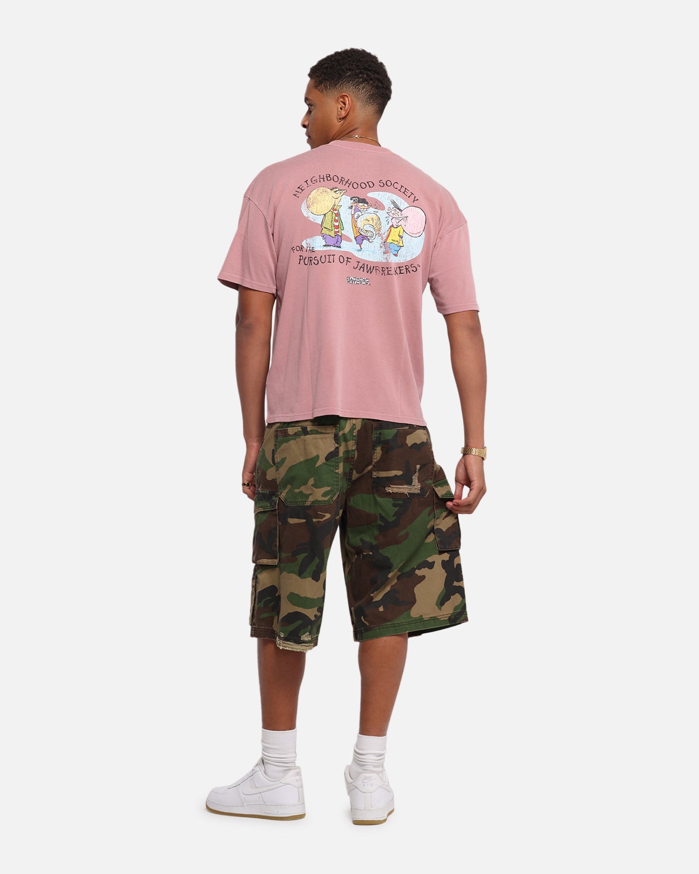 73Studio X Cartoon Network Ed Edd N Eddy Box Logo Vintage T-Shirt Coral