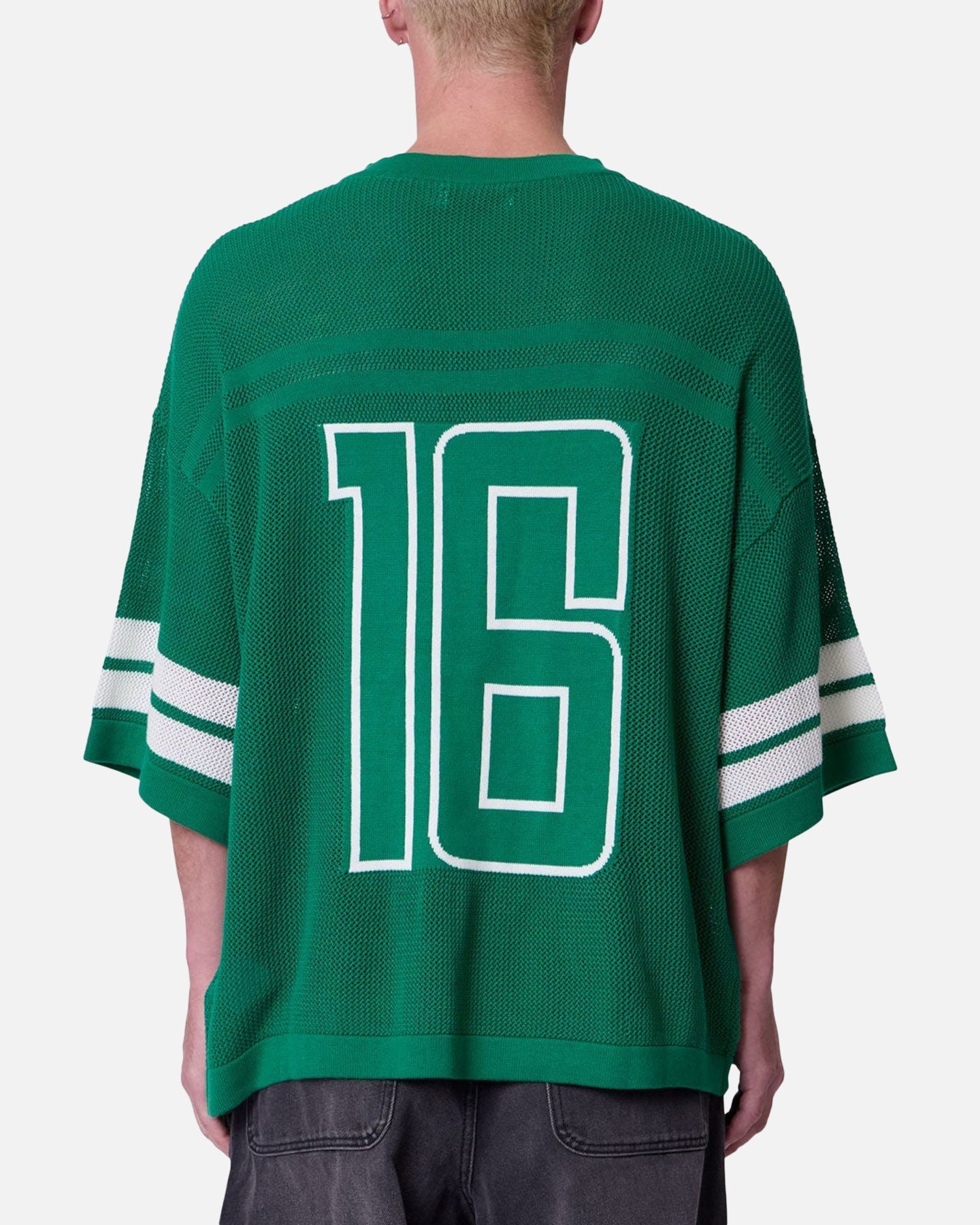 MNML Open Knit Varsity Jersey Kelly Green