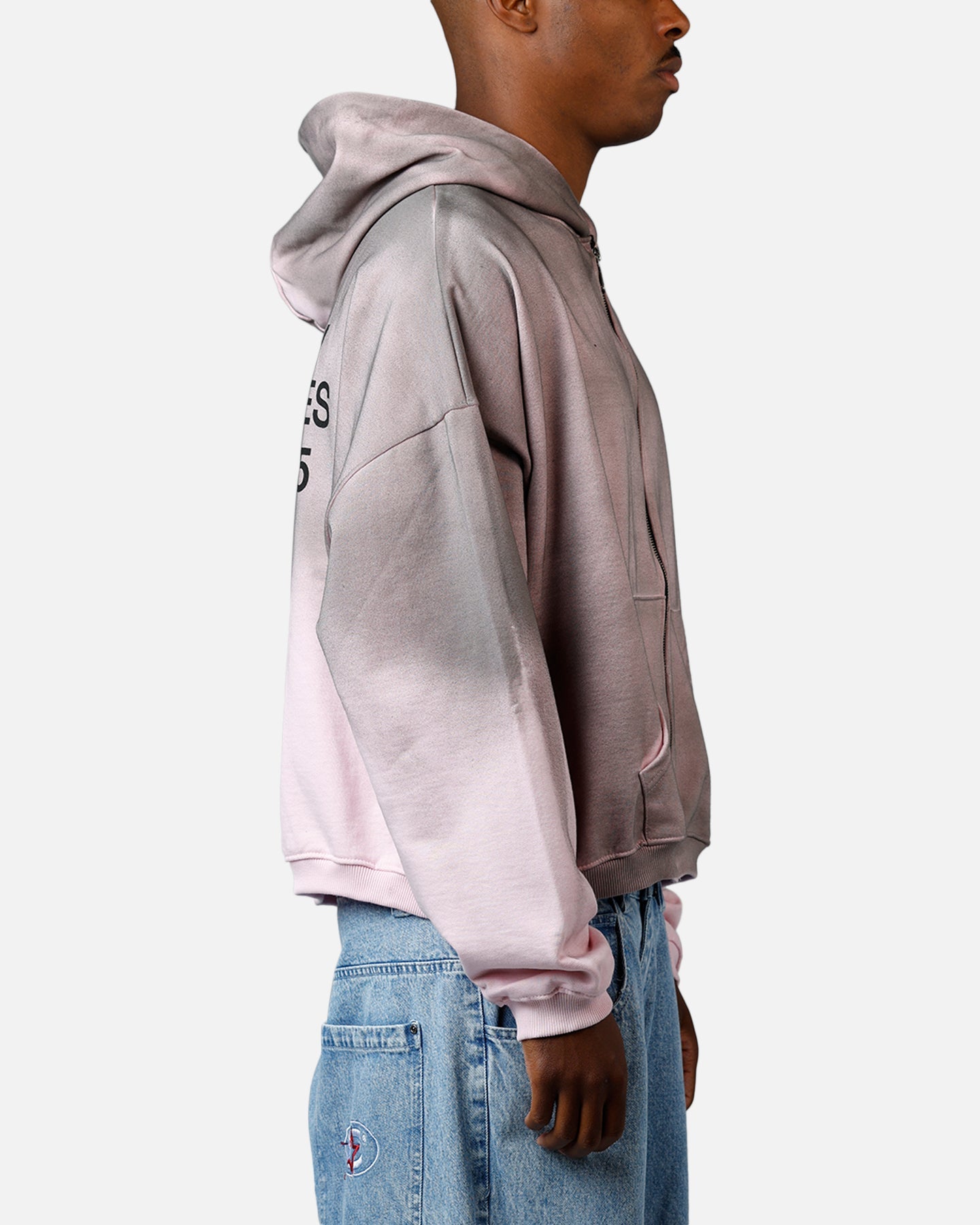 MNML Santee Alley Zip Up Hoodie Pink