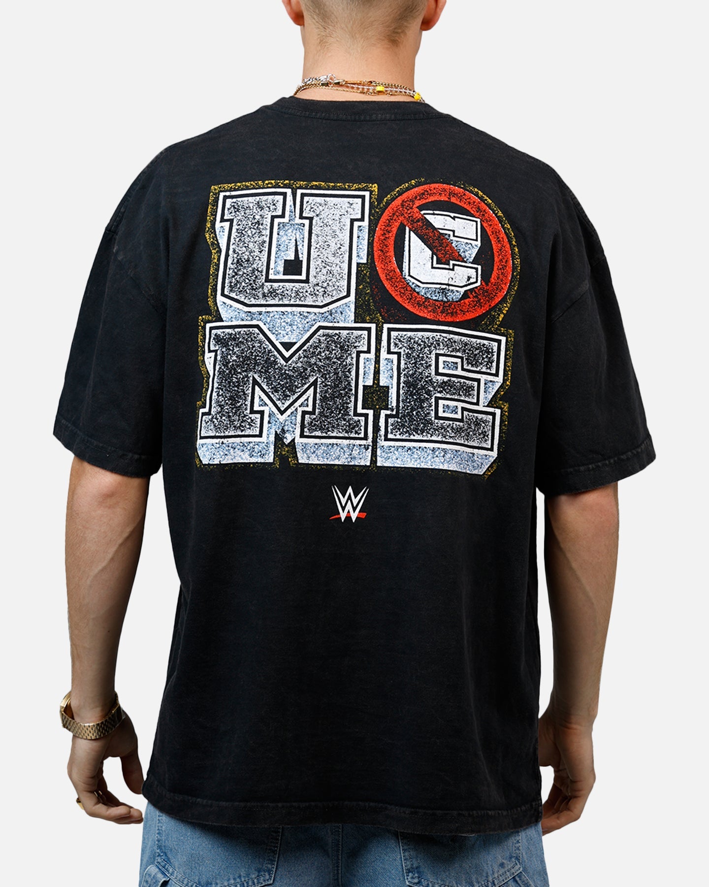 Culture Kings X WWE John Cena Wrestlemania XLI Vintage T-Shirt Black Acidwash