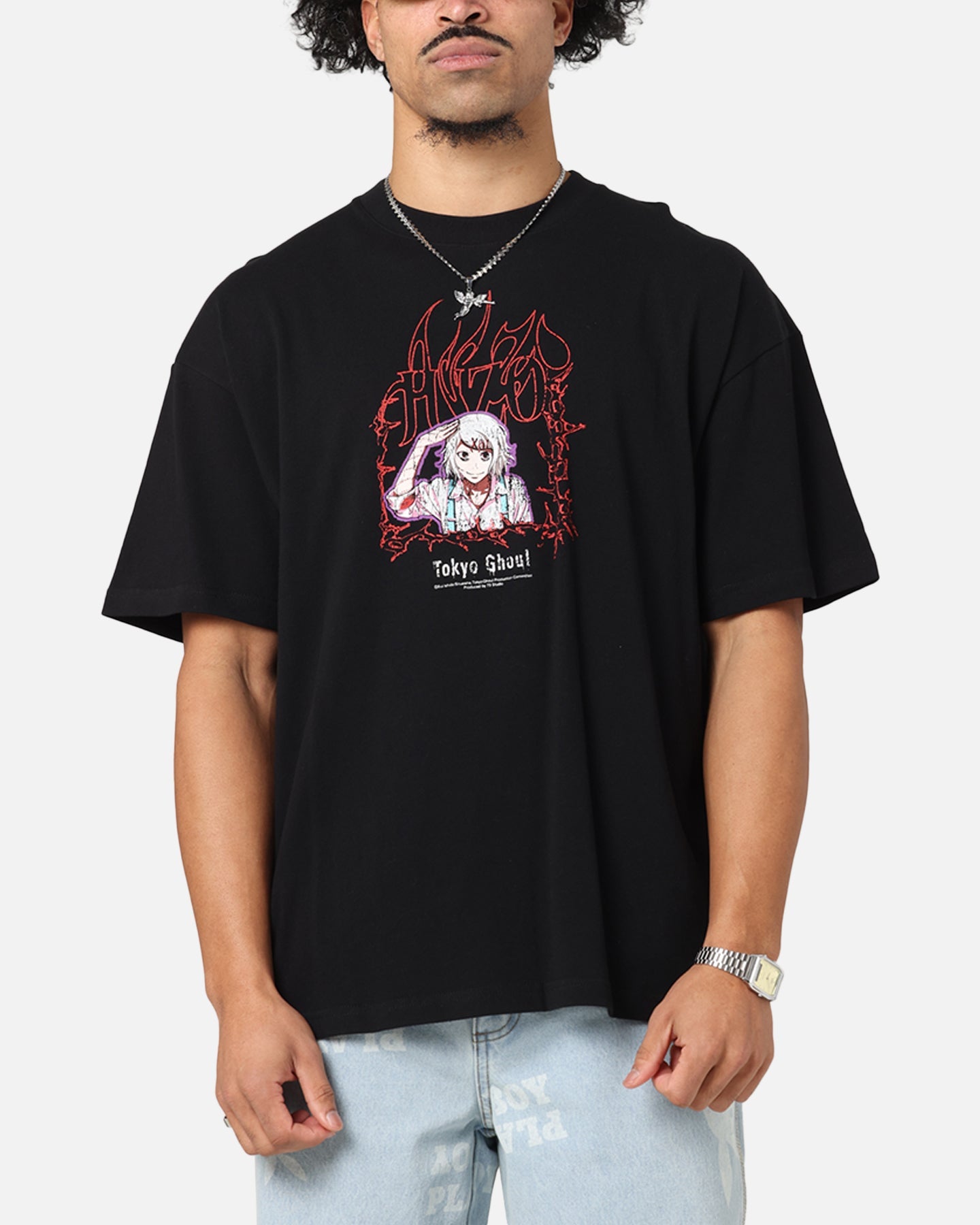 73Studio X Tokyo Ghoul Juzo Vintage T-Shirt Black