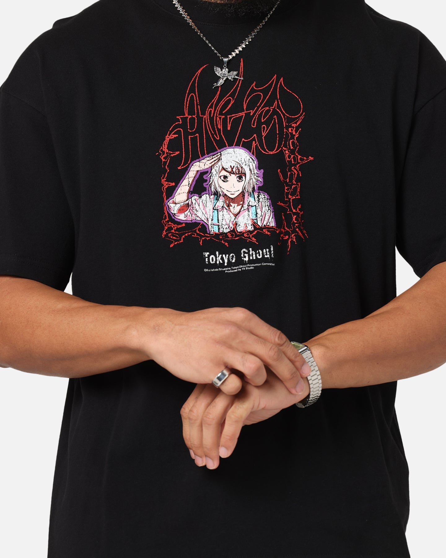 73Studio X Tokyo Ghoul Juzo Vintage T-Shirt Black