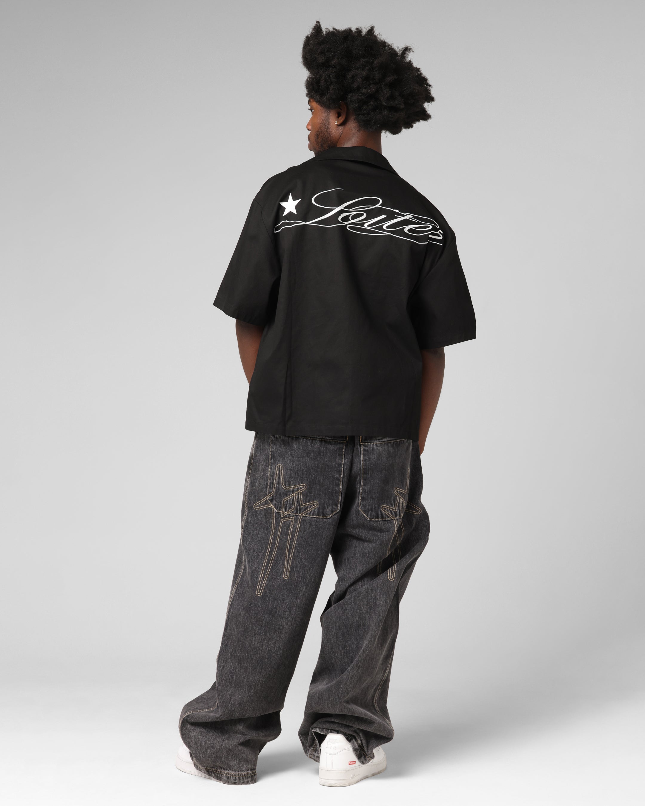 Loiter Daytona Button Up Shirt Black