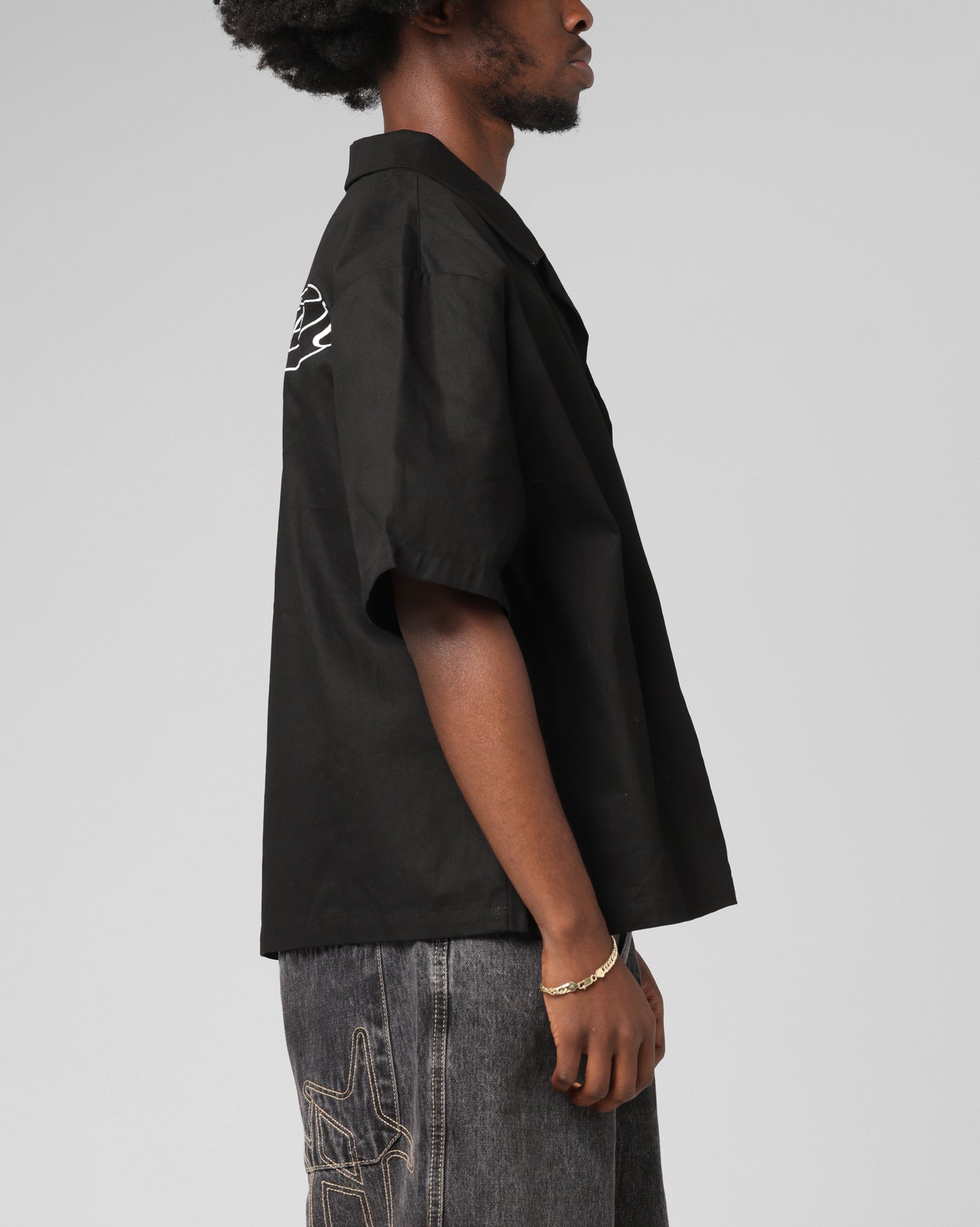 Loiter Daytona Button Up Shirt Black