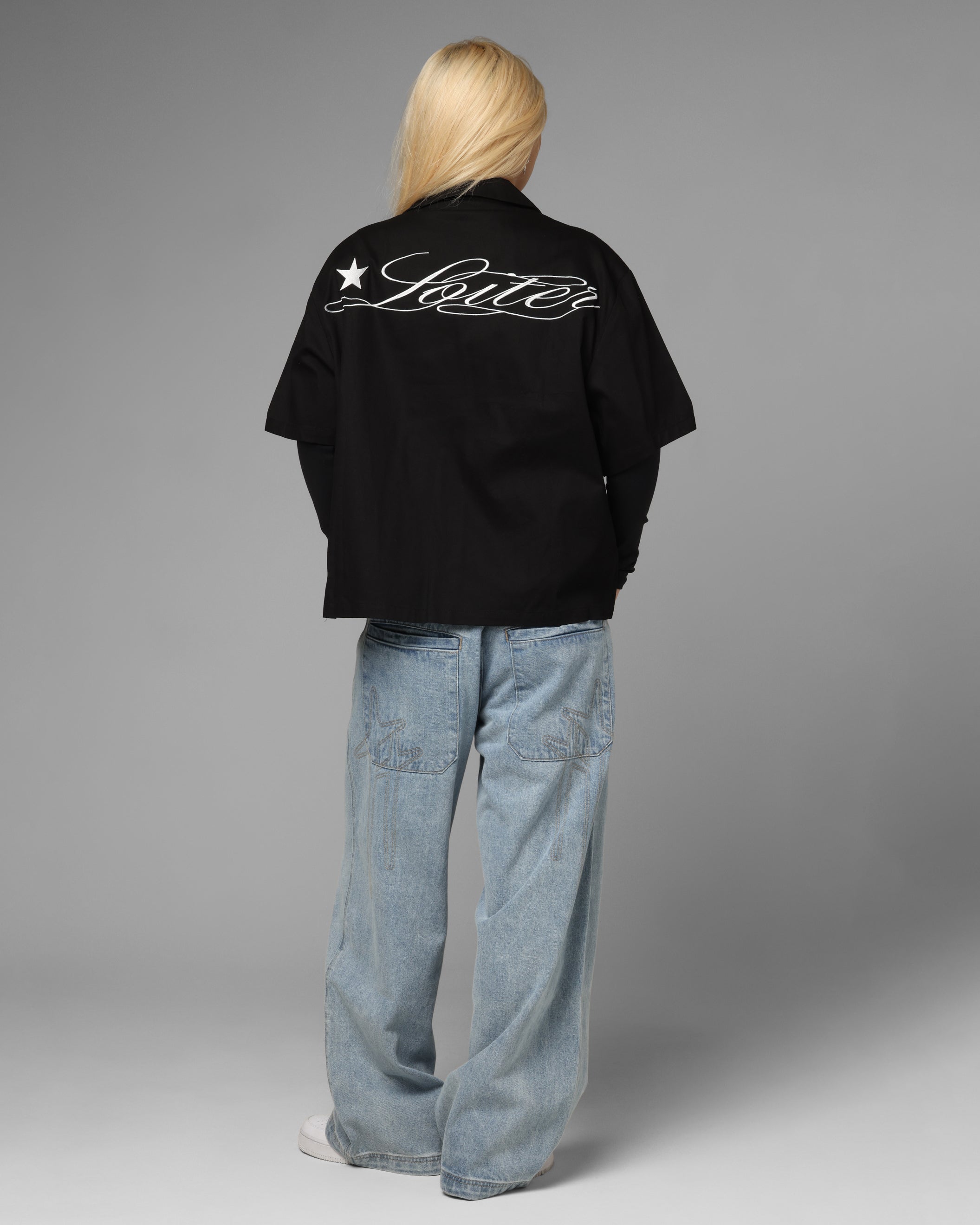 Loiter Daytona Button Up Shirt Black