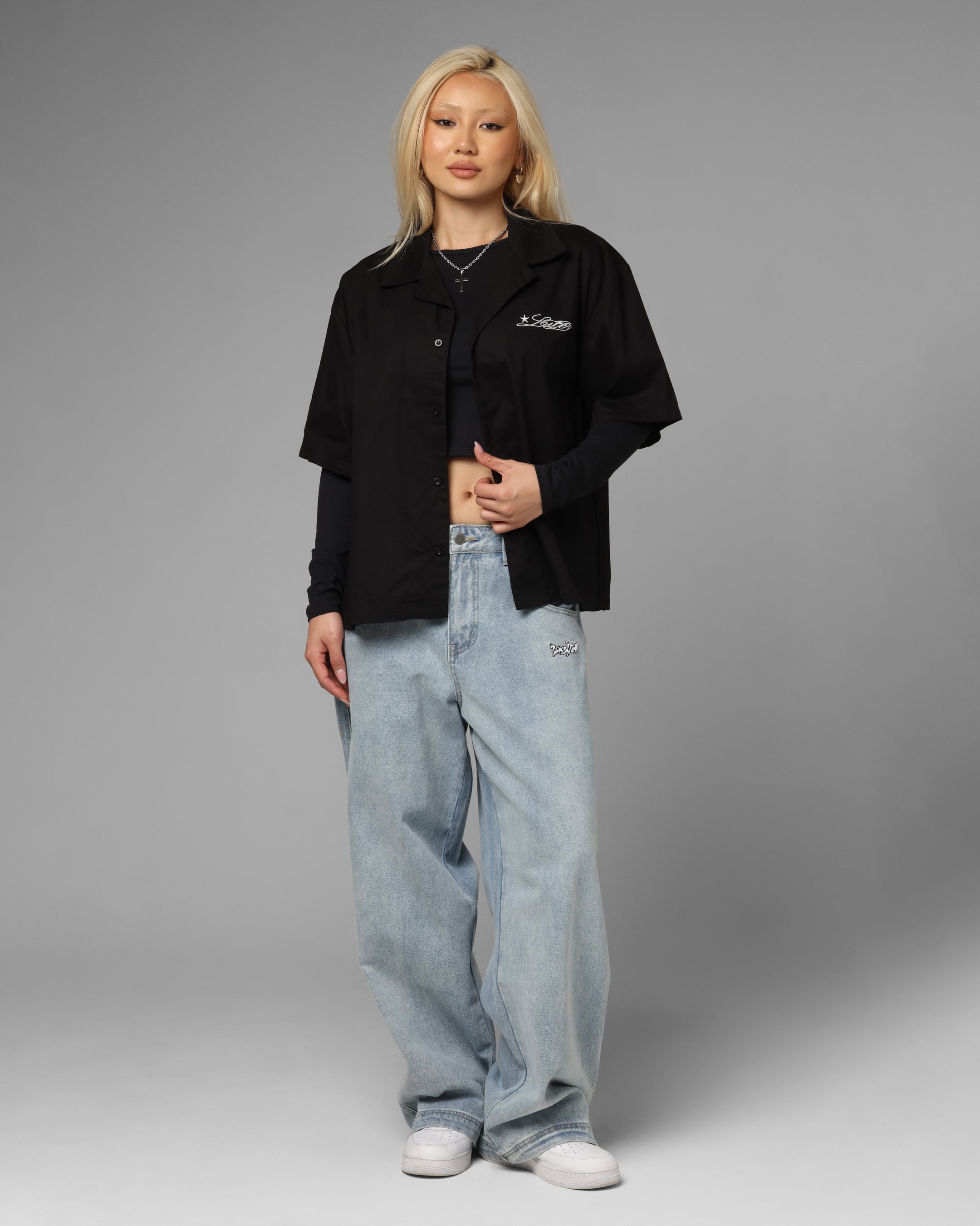 Loiter Daytona Button Up Shirt Black