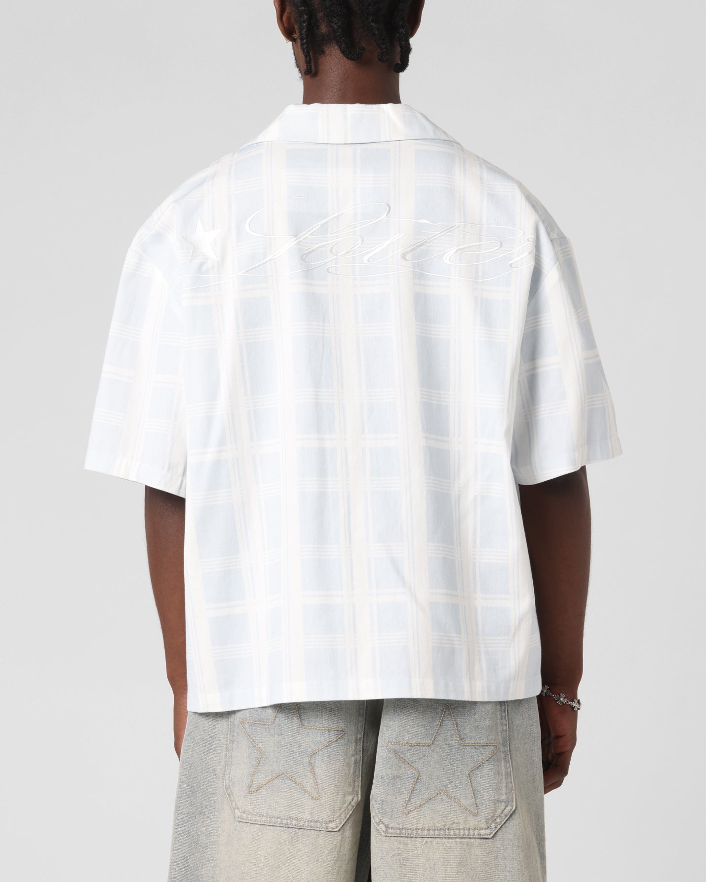 Loiter Daytona Button Up Shirt Blue Check