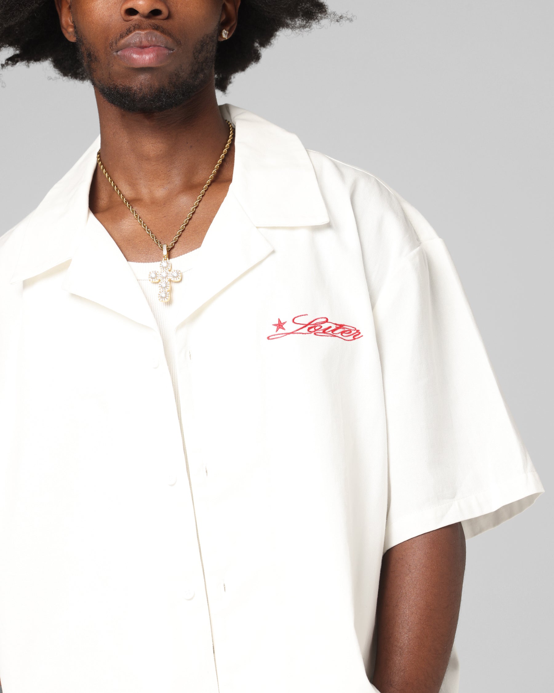 Loiter Daytona Button Up Shirt White