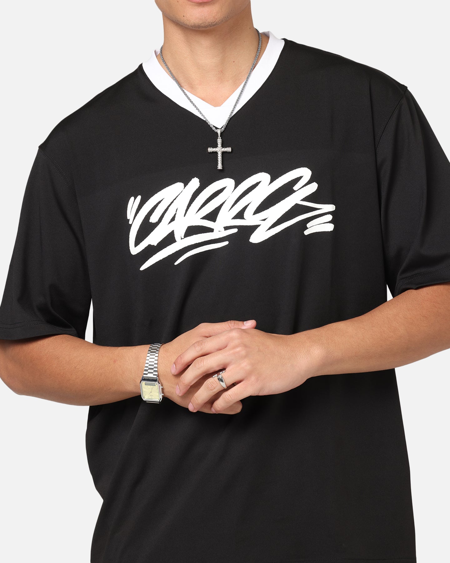 Carre Graffiti Jersey T-Shirt Black