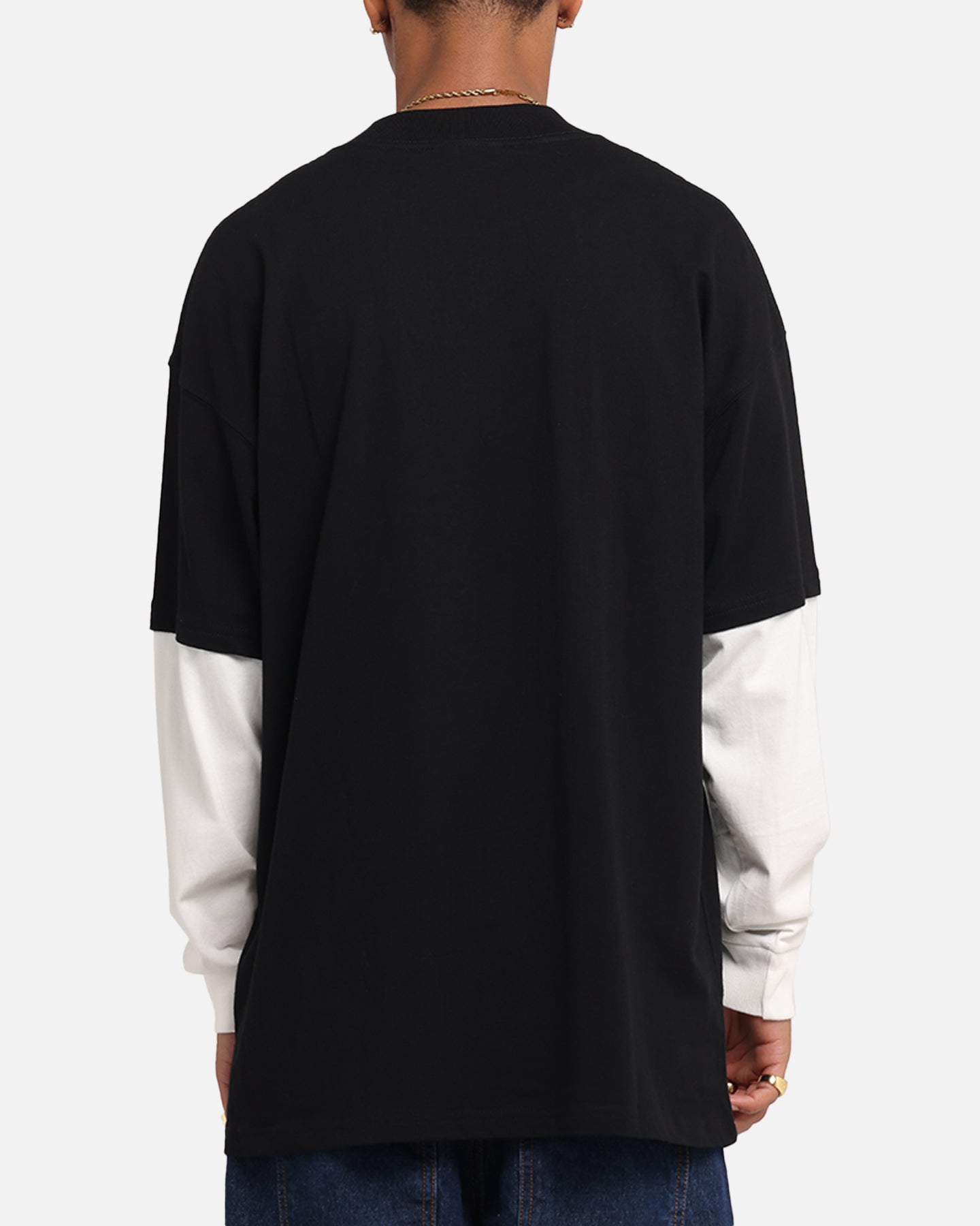 Carre Graffiti Layered Long Sleeve T-Shirt Black/Off White