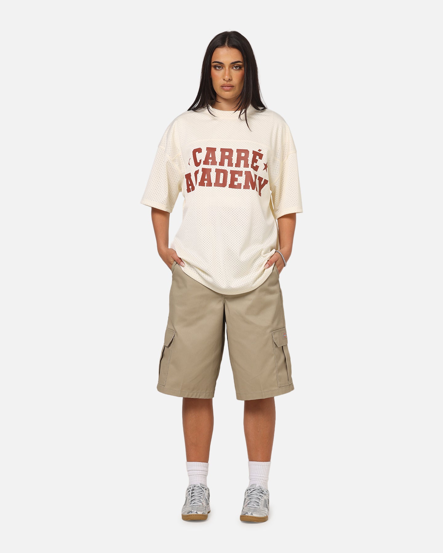 Carre Star Academy Mesh T-Shirt Off White