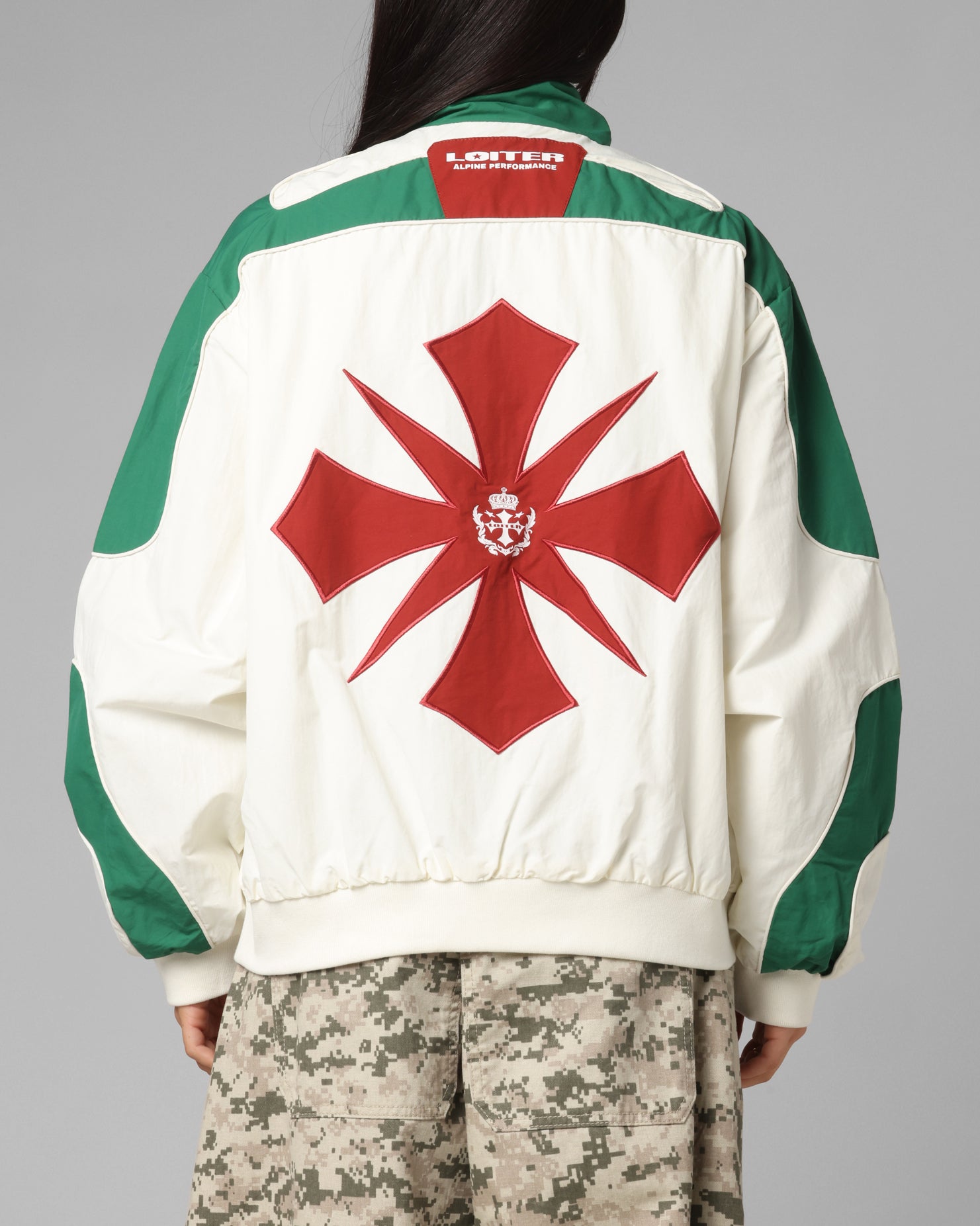Loiter Club Classic Track Jacket White/Green