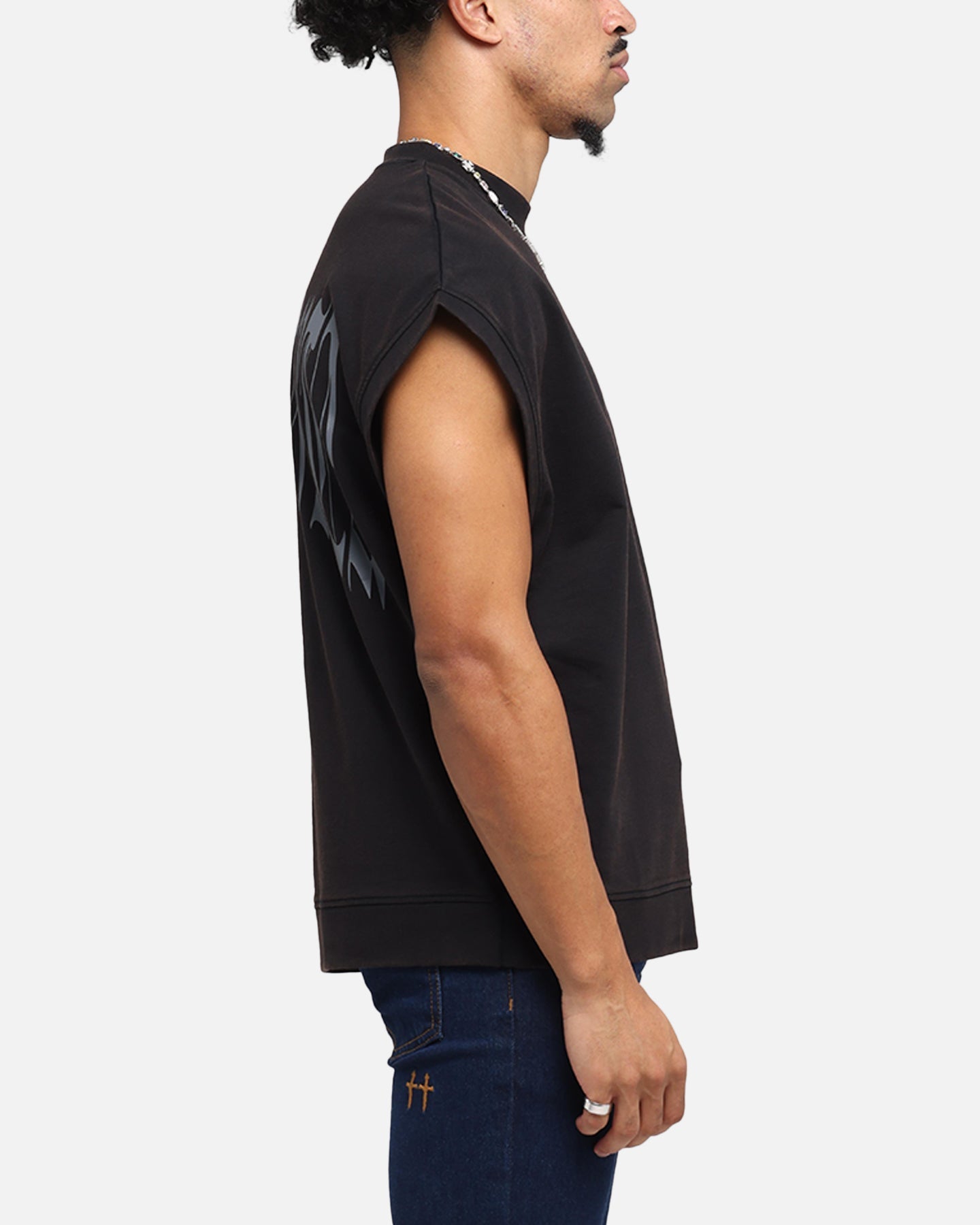 Saint Morta Vill Park Cut Off Sweater Vintage Black