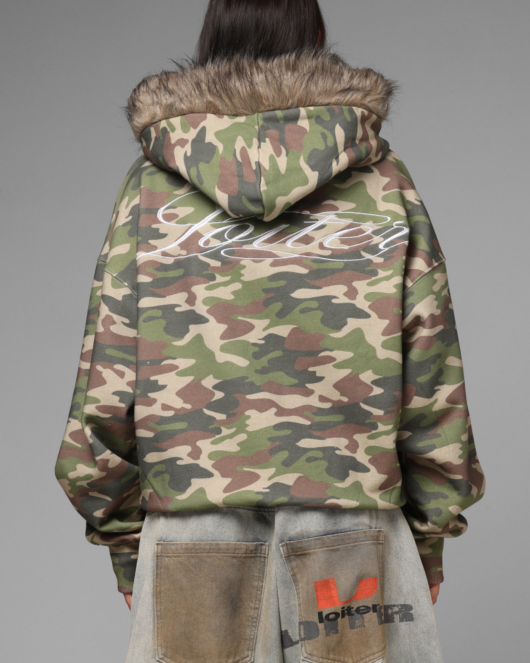 Loiter Purity Zip Hoodie Camo