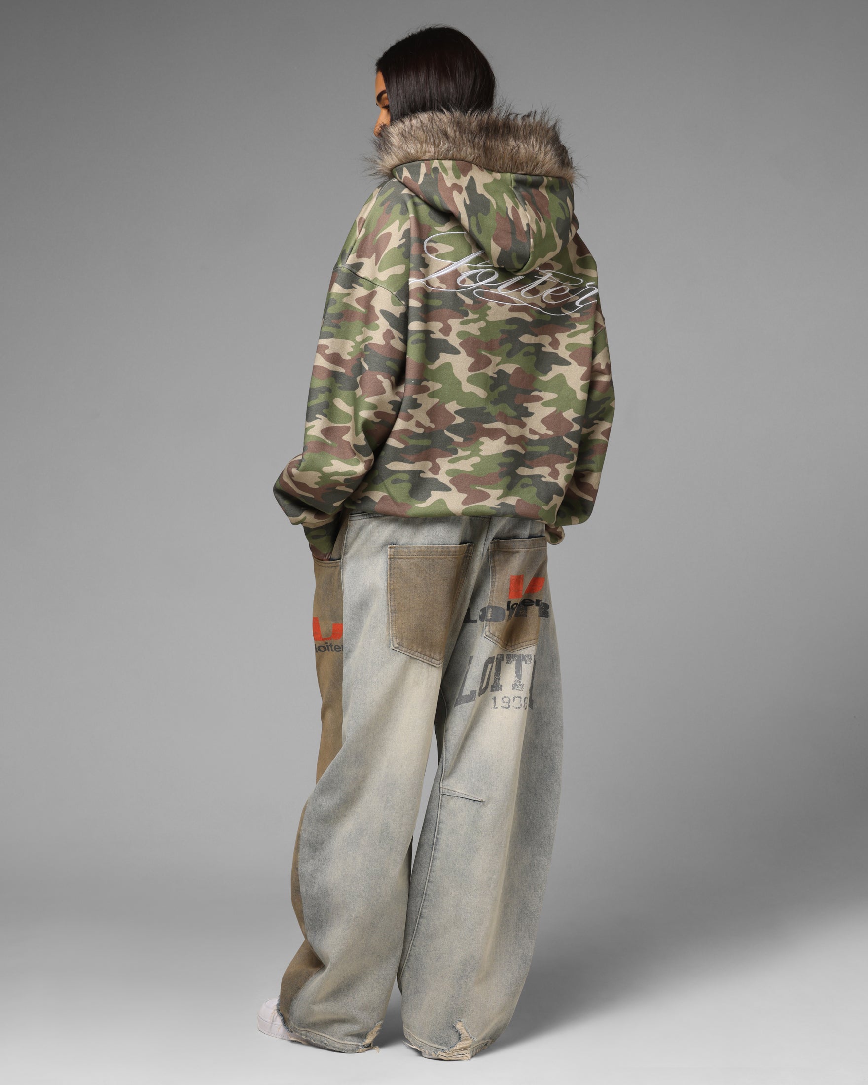 Loiter Purity Zip Hoodie Camo