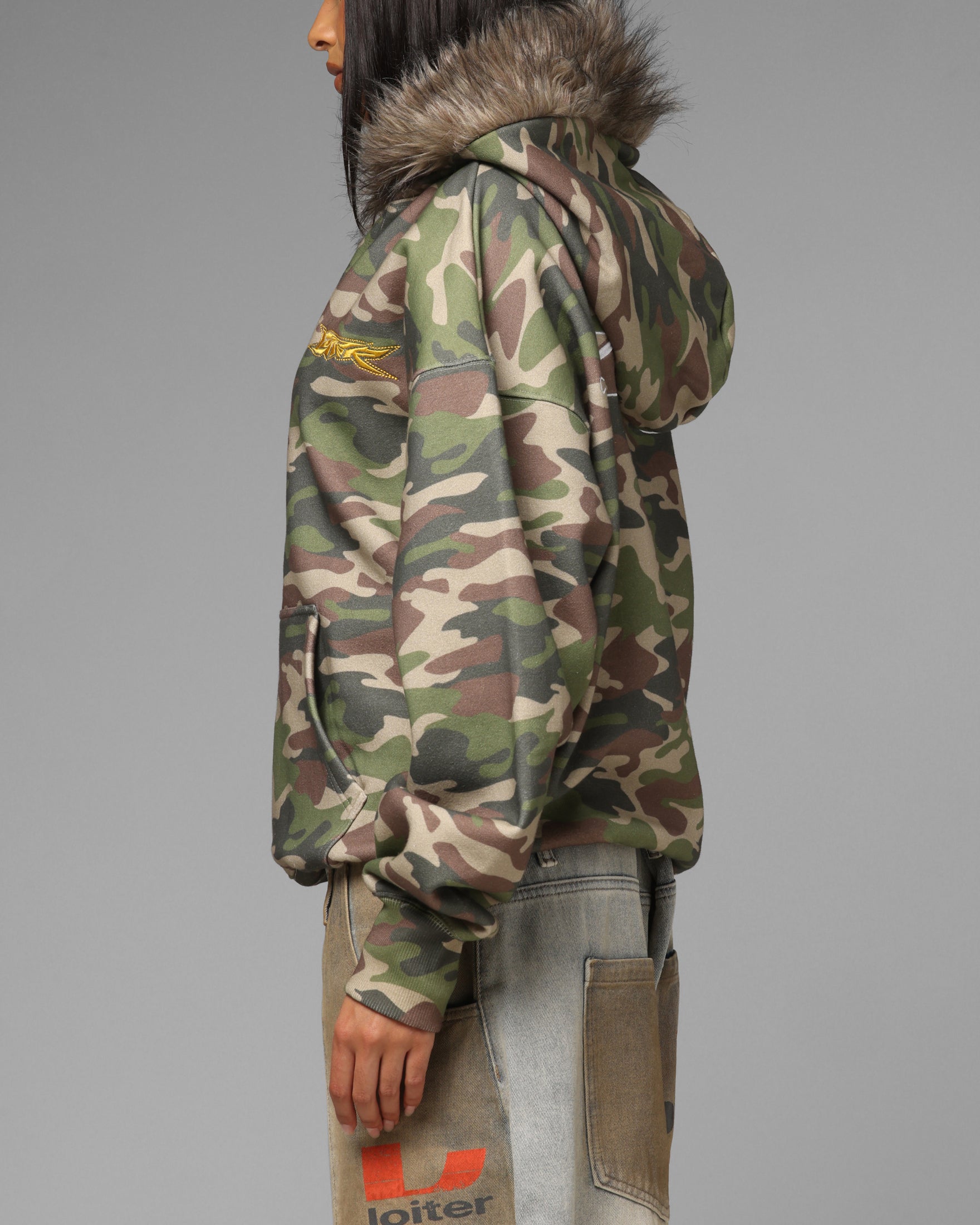 Loiter Purity Zip Hoodie Camo