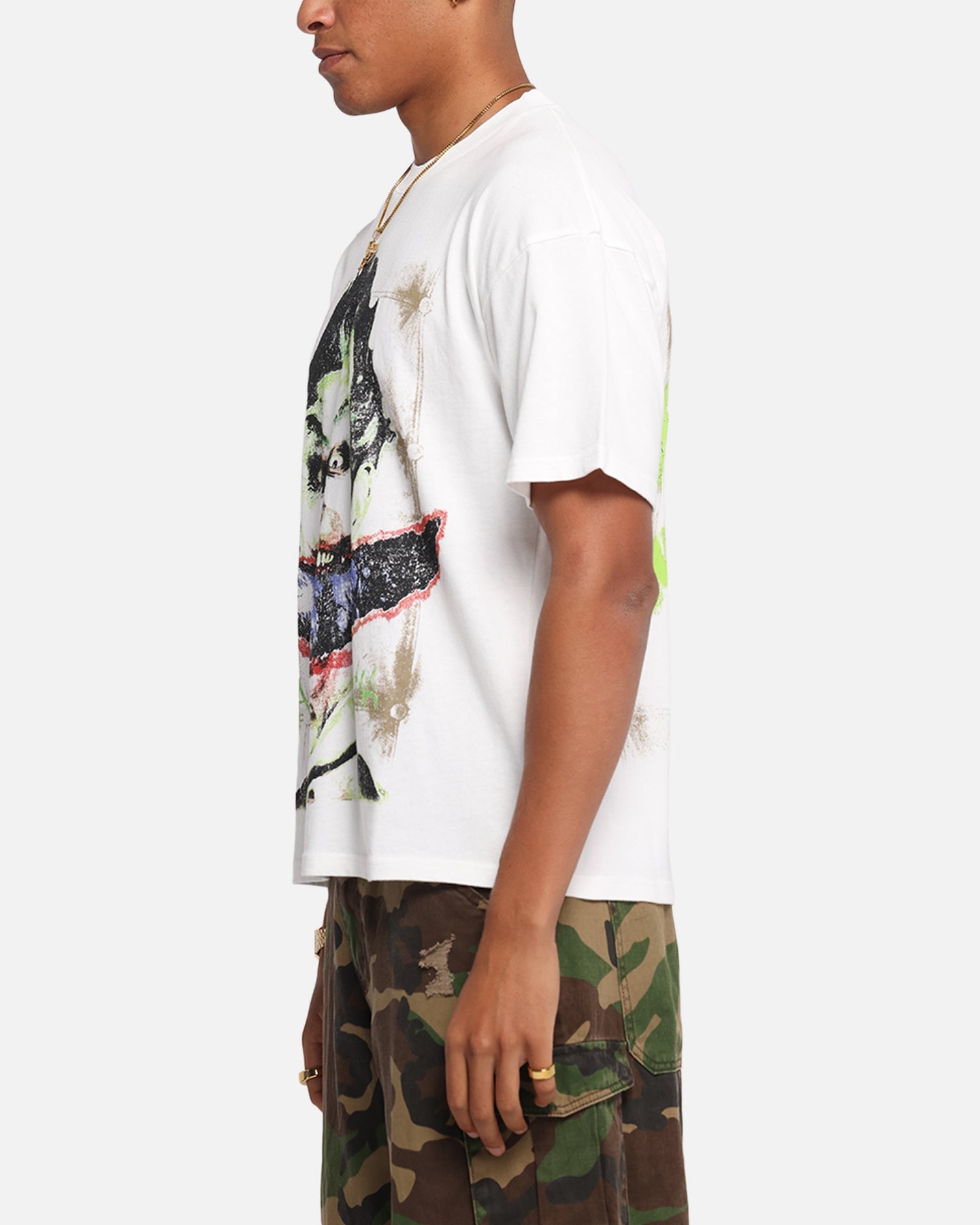 73Studio X DC Batman Joker Arkham Asylum Vintage T-Shirt Off White