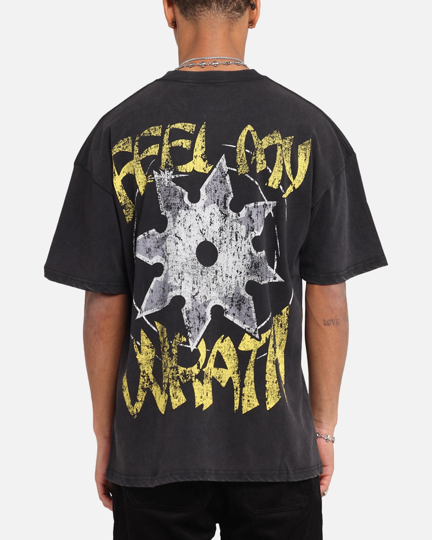 73Studio X South Park Lets Fighting Love Vintage T-Shirt Black Acidwash