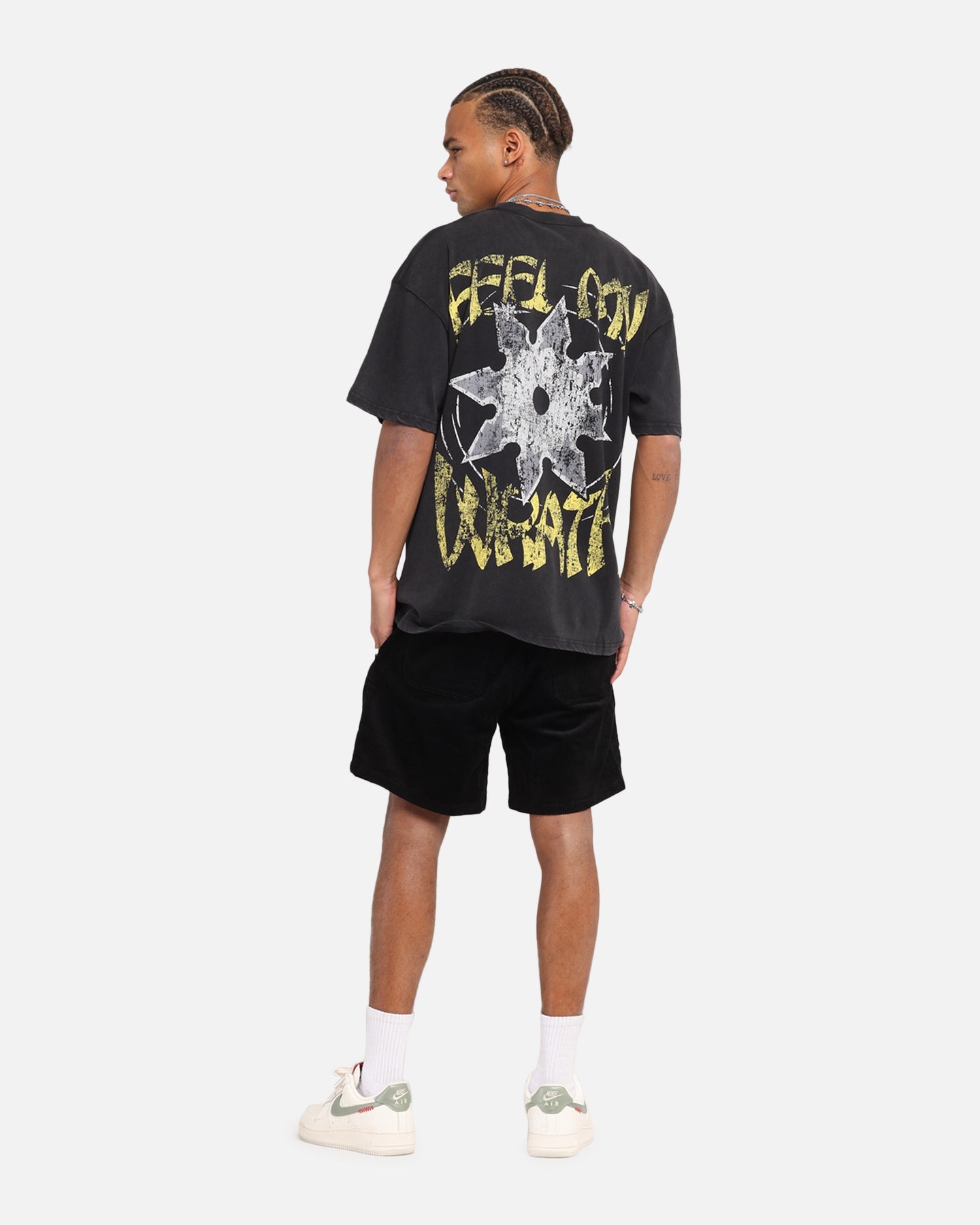 73Studio X South Park Lets Fighting Love Vintage T-Shirt Black Acidwash