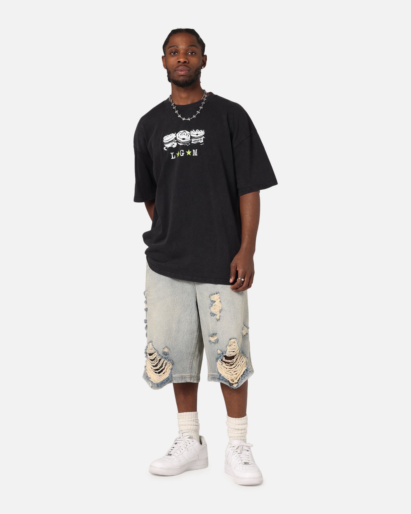 73Studio Disney Pixar Toy Story Little Green Men Vintage T-Shirt Black Acidwash