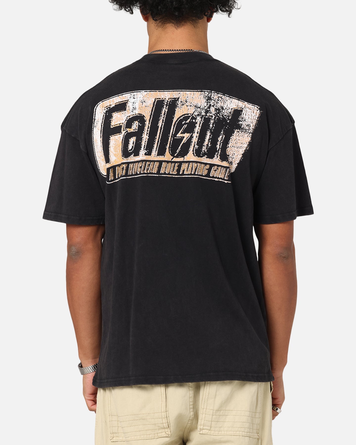 73Studio X Fallout '97 Fallout Vintage T-Shirt Black Acidwash