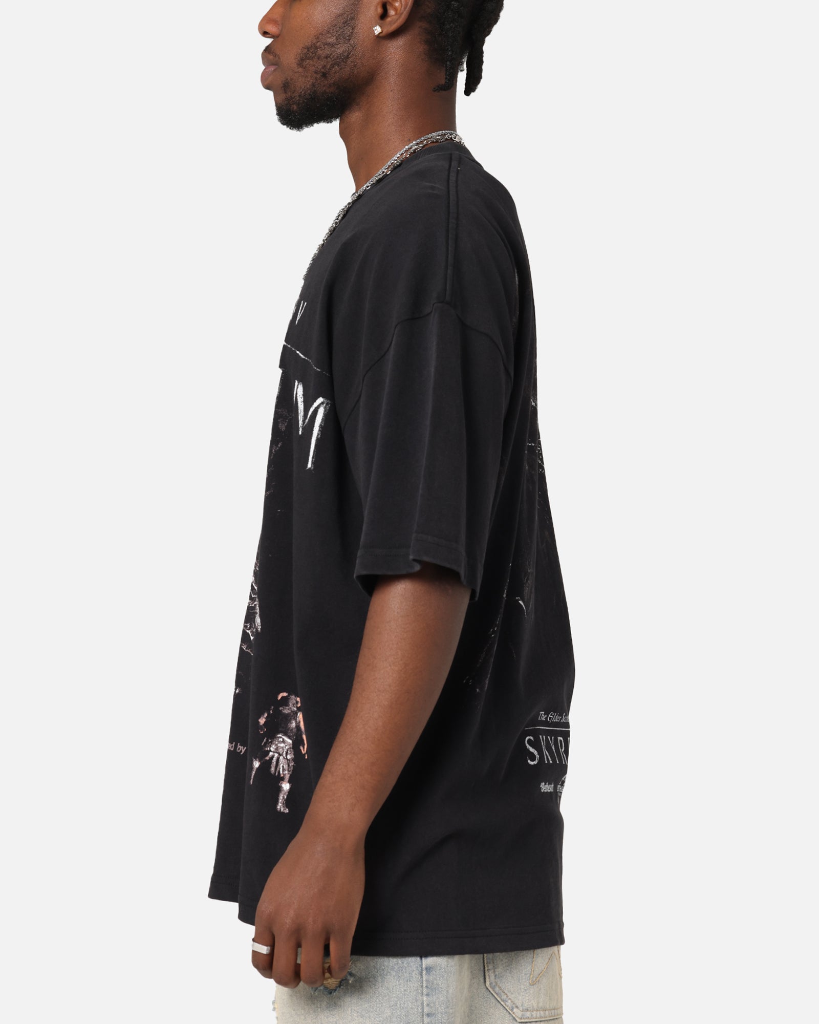 73Studio X The Elder Scrolls V: Skyrim Alduin Vintage T-Shirt Black Acidwash