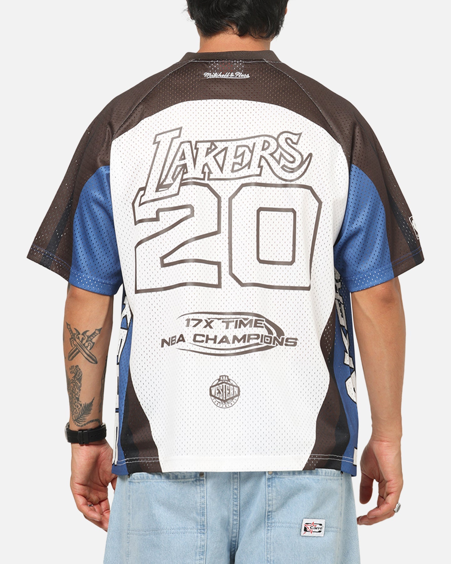Mitchell & Ness Los Angeles Lakers Warehouse Rave Jersey White/Brown