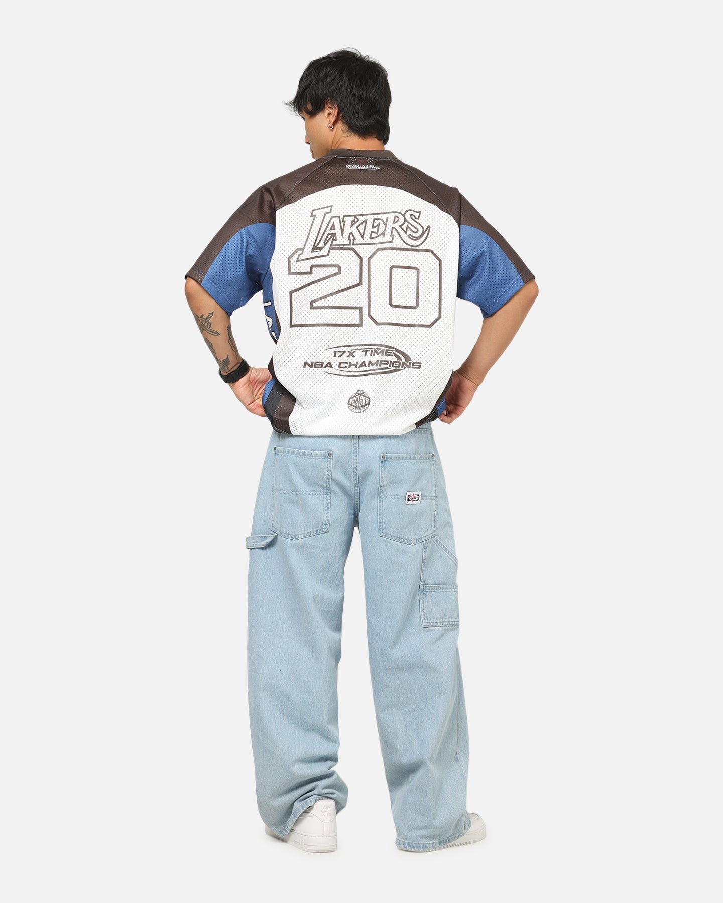 Mitchell & Ness Los Angeles Lakers Warehouse Rave Jersey White/Brown