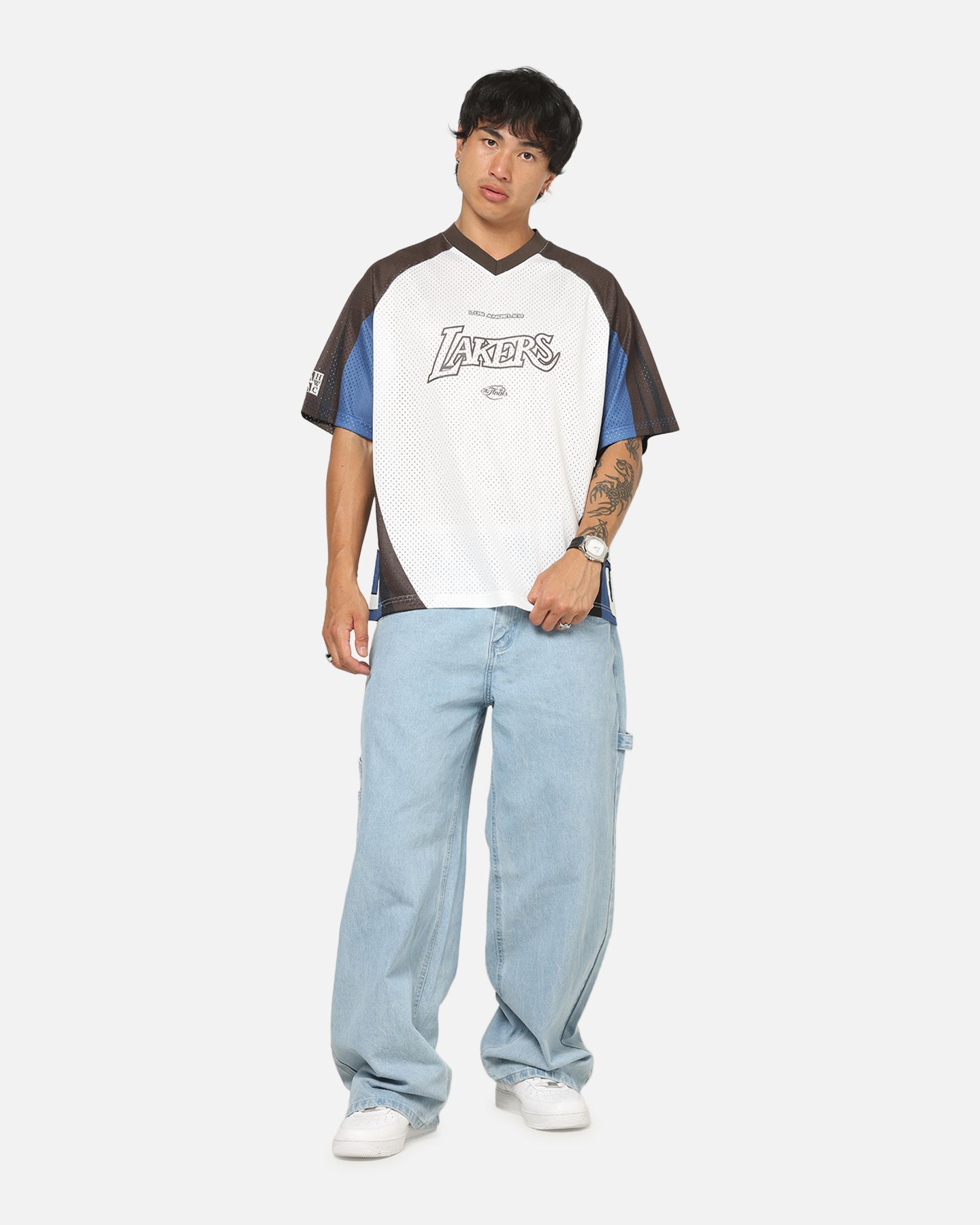 Mitchell & Ness Los Angeles Lakers Warehouse Rave Jersey White/Brown