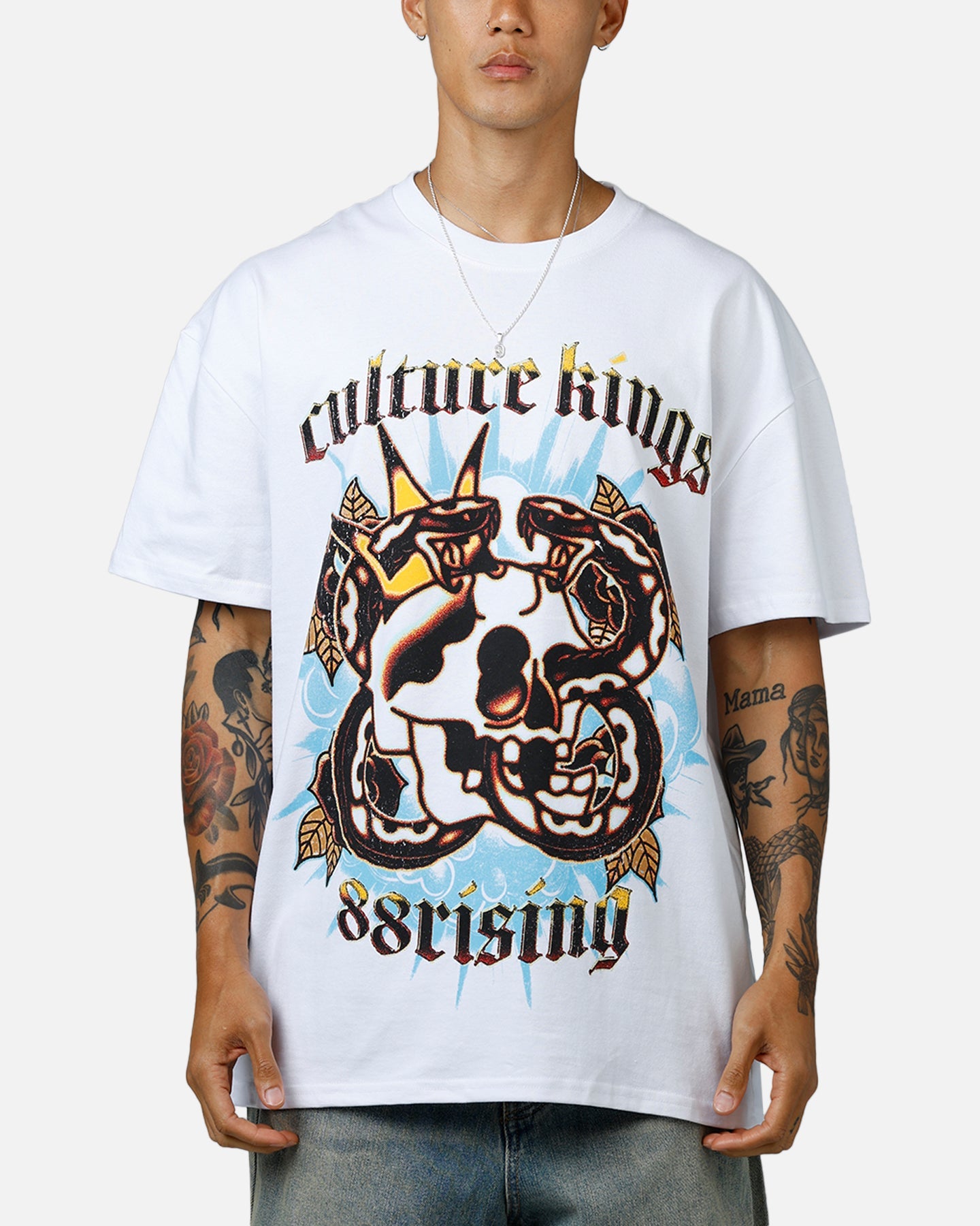 Culture Kings X 88Rising Snake T-Shirt White