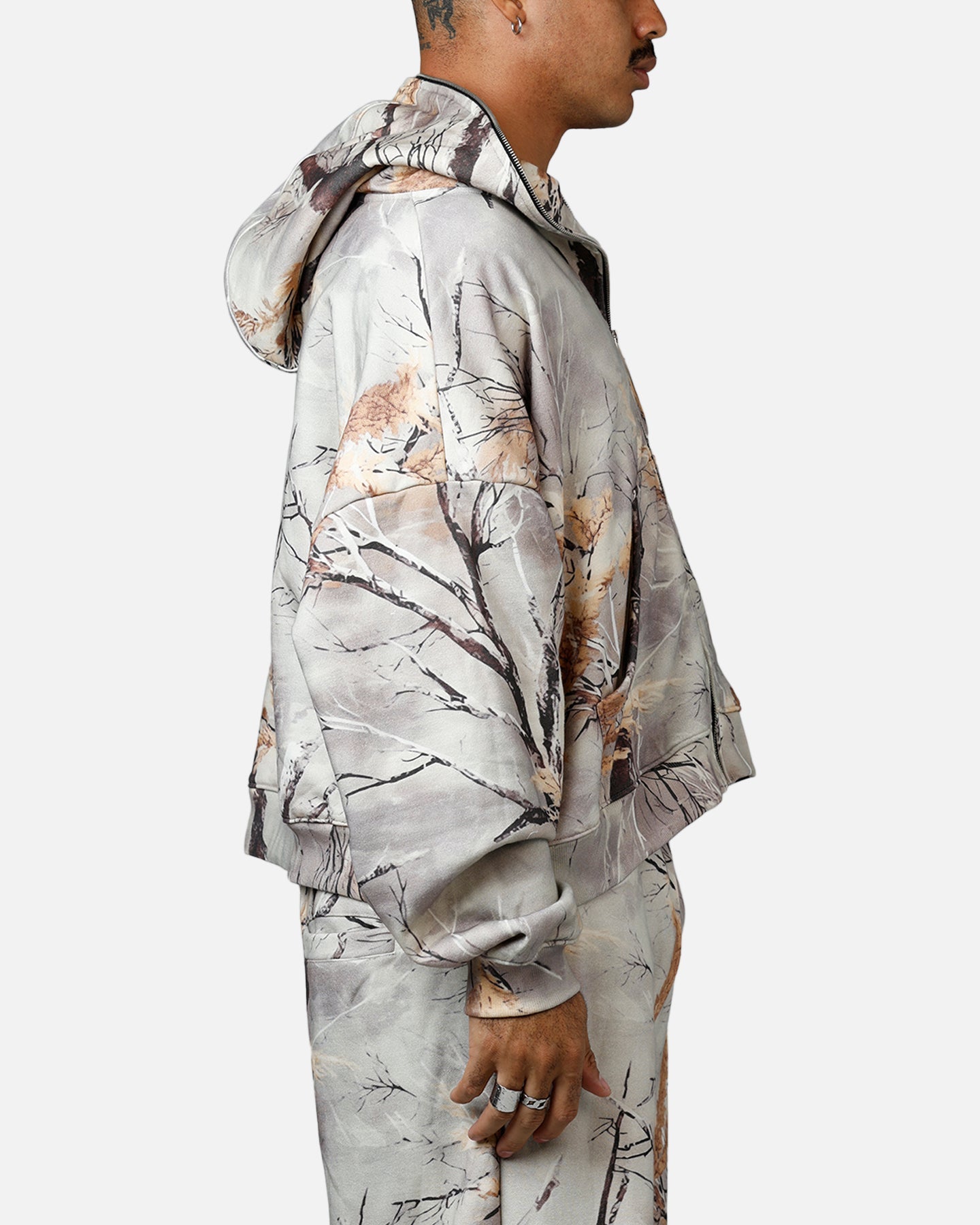 MNML Full Zip Hoodie Snow Camo