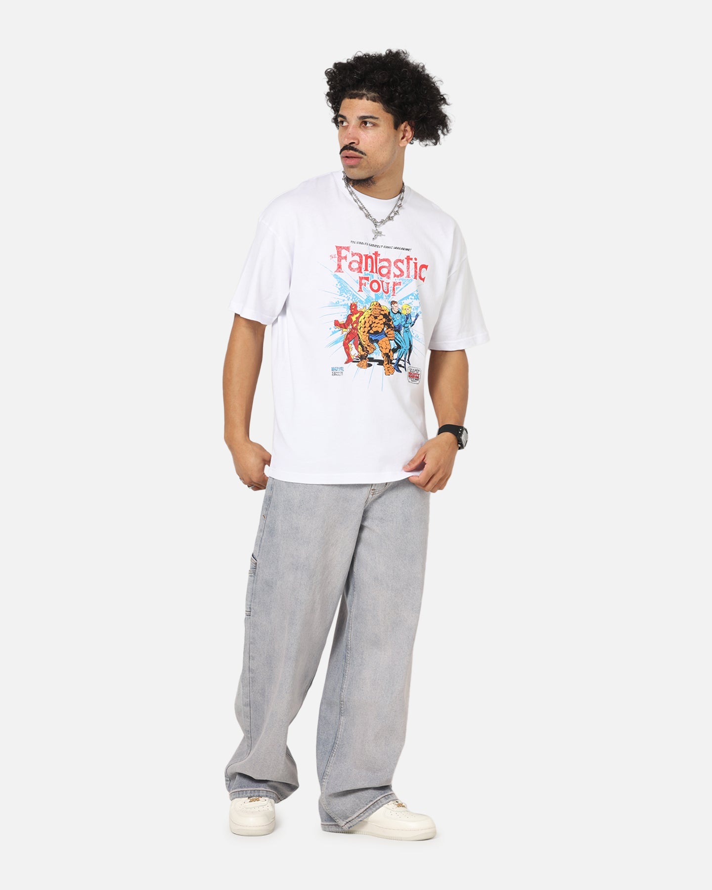 73Studio Marvel Fantastic Four Group T-Shirt White
