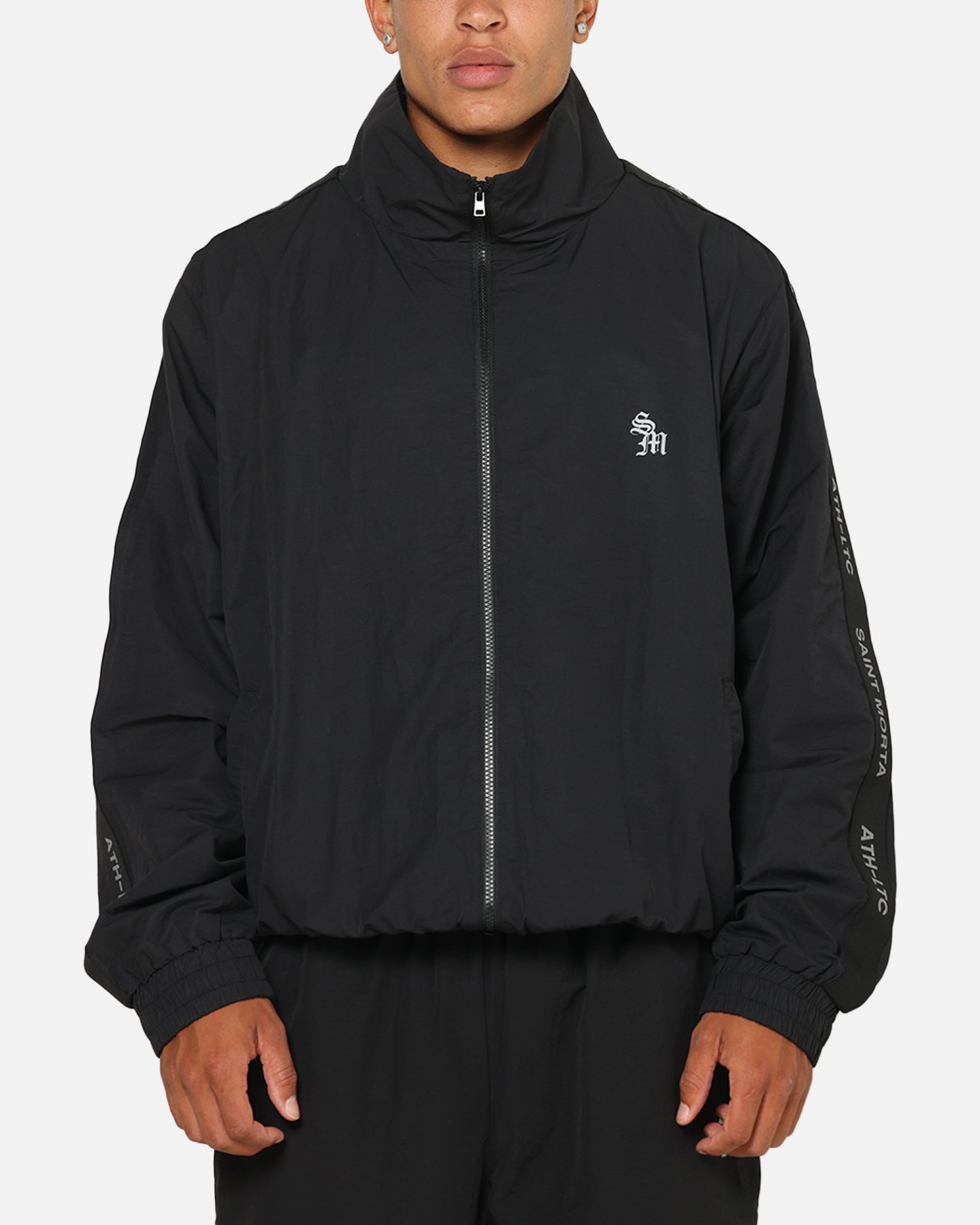Saint Morta Athltc Zip Jacket Dark Black/White