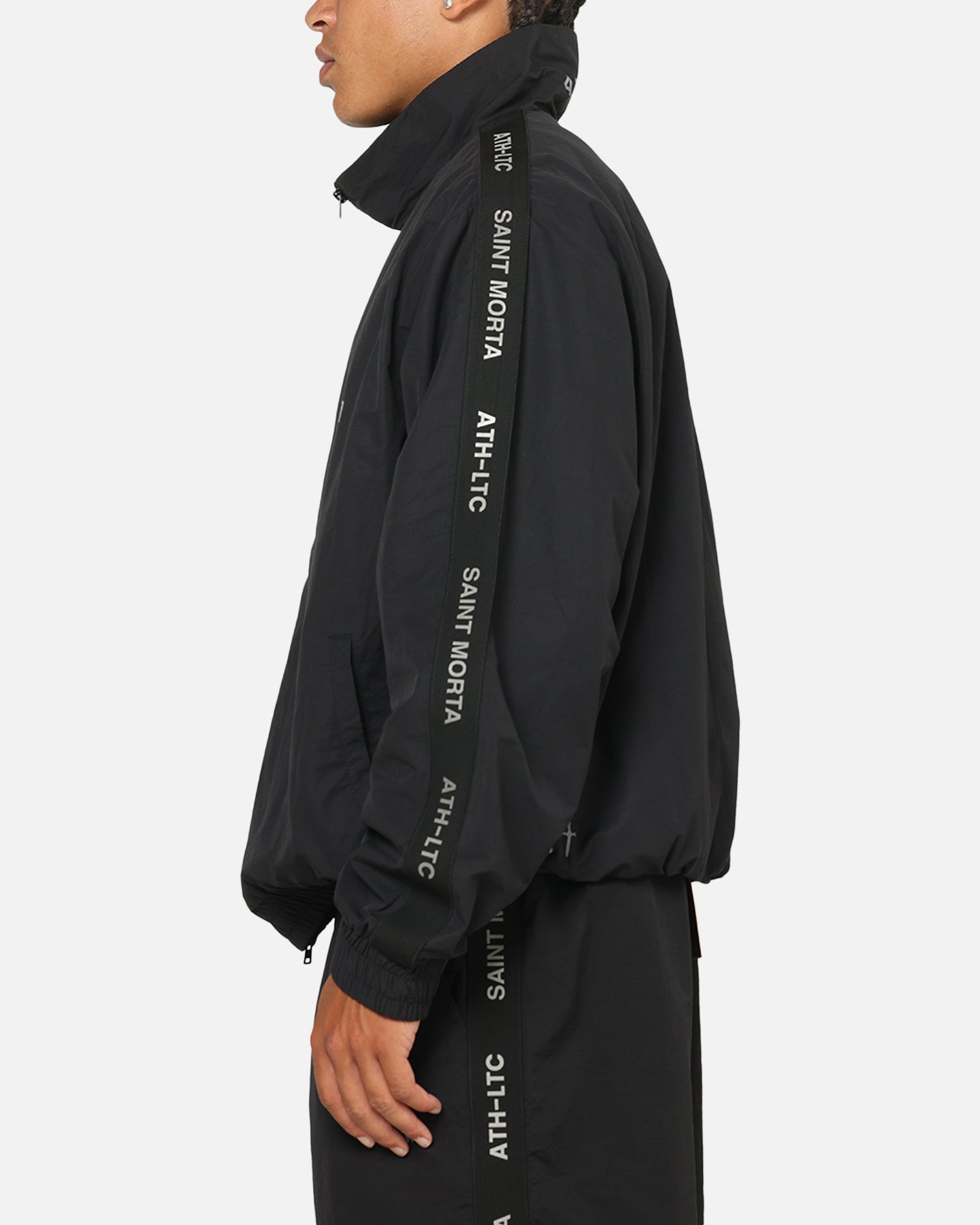 Saint Morta Athltc Zip Jacket Dark Black/White