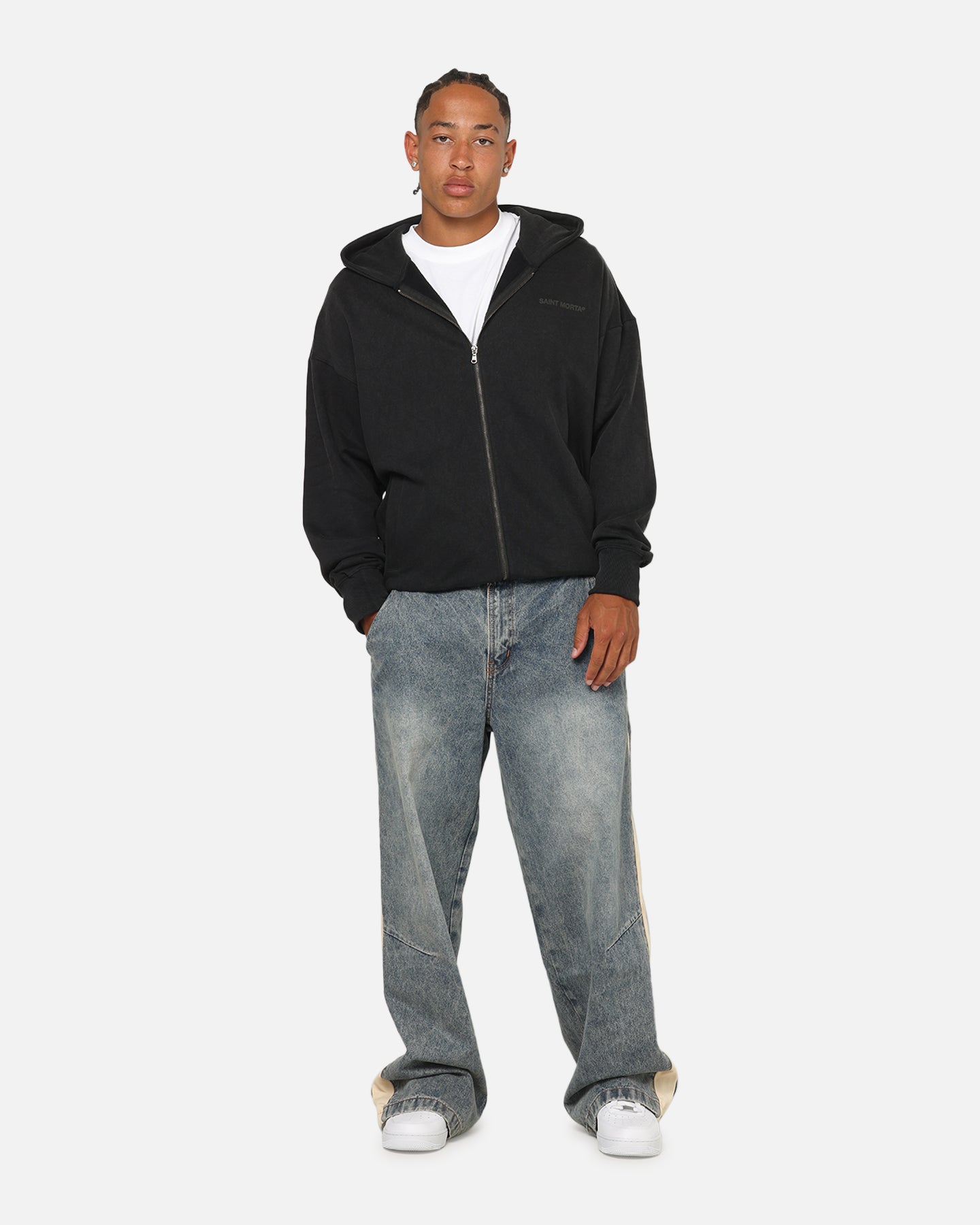 Saint Morta Crossbearer Zip Hoodie Black