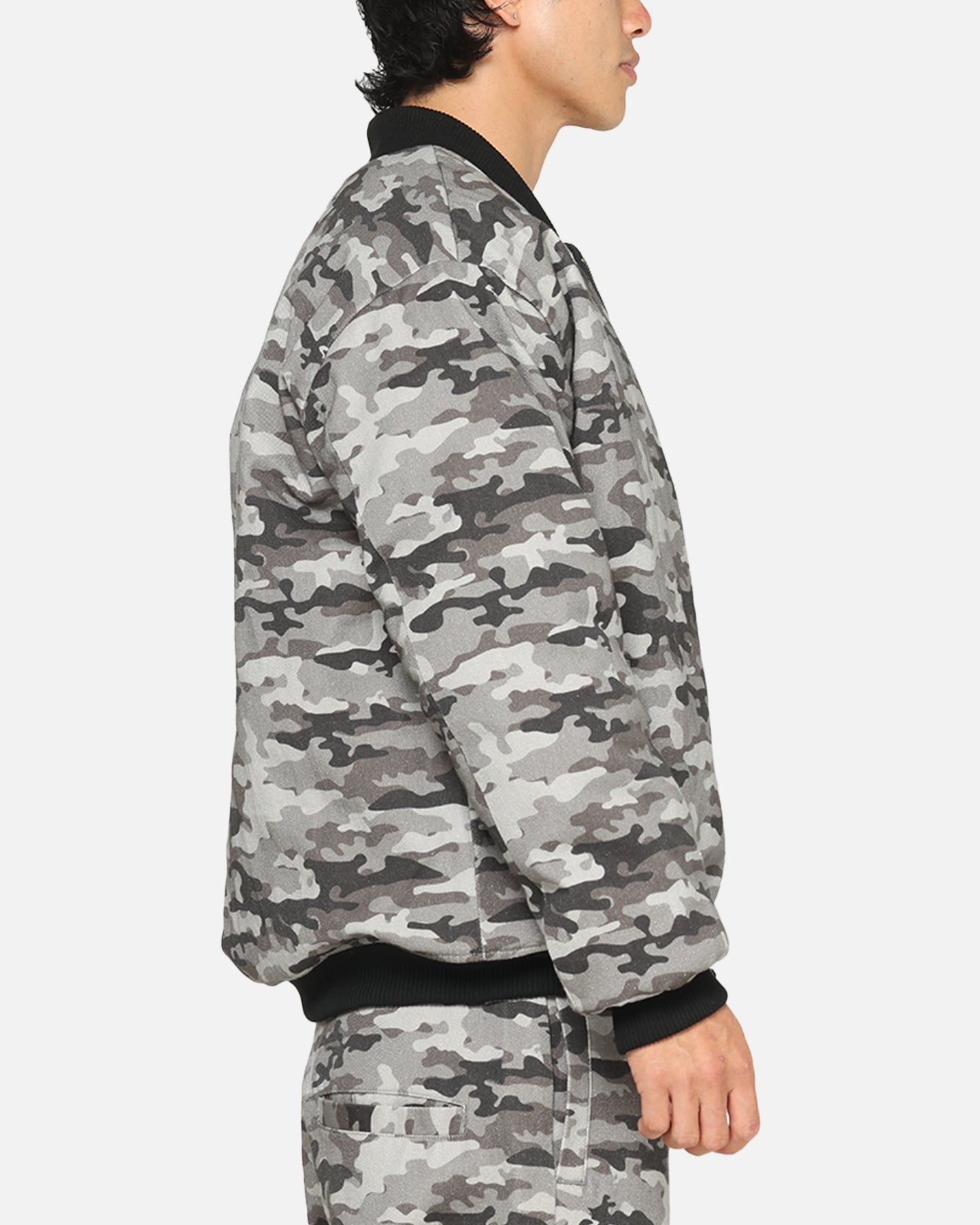 Carre Camo Bomber Jacket Black Camo