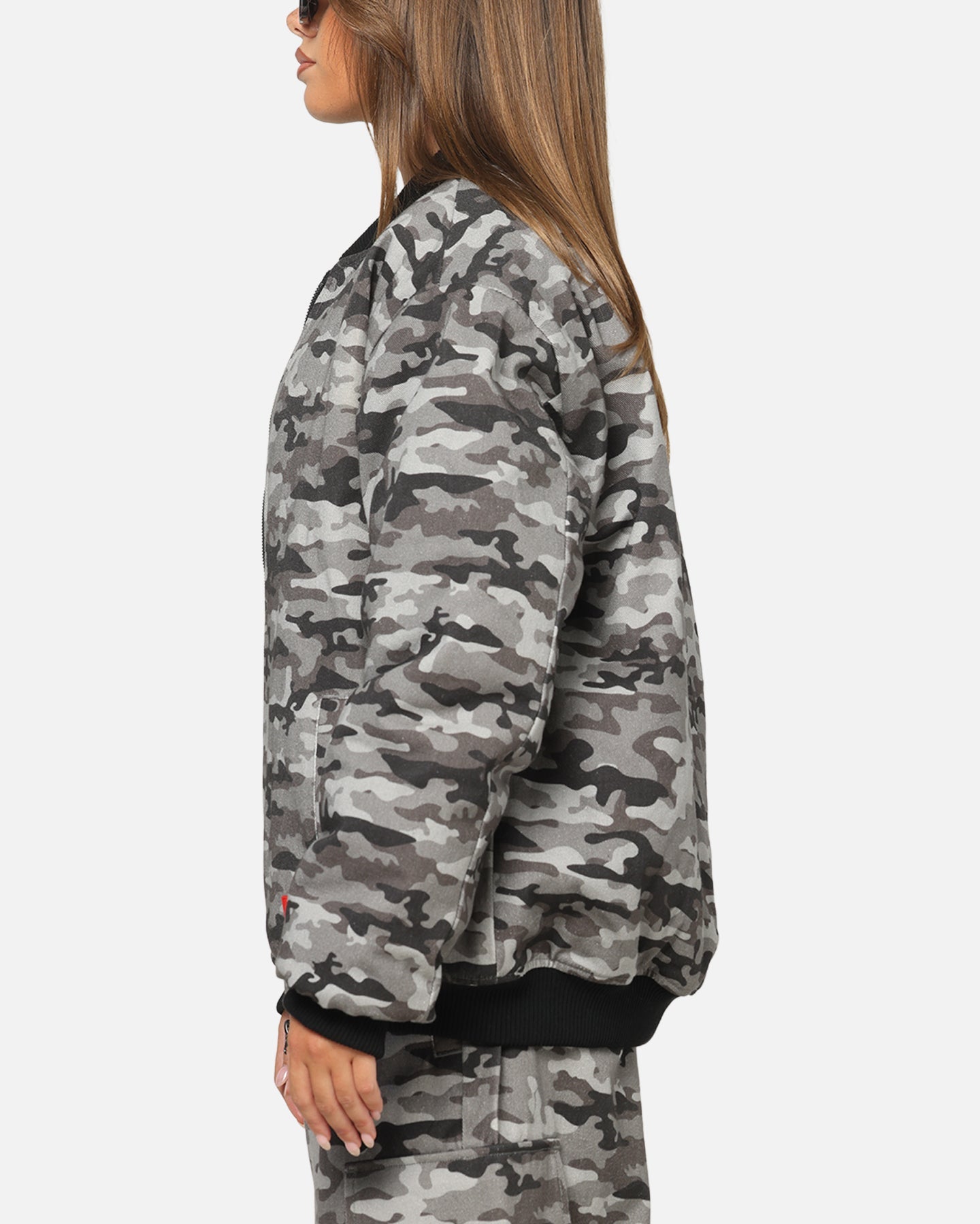 Carre Camo Bomber Jacket Black Camo