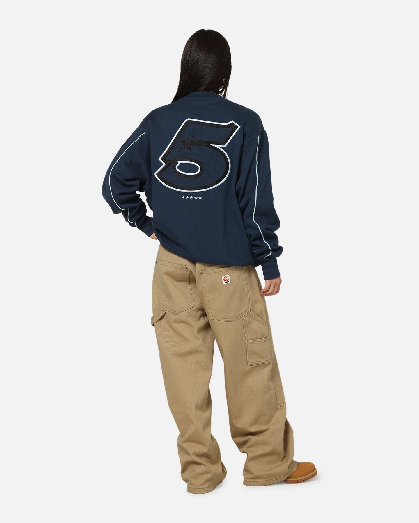Carre International Star Crewneck Navy