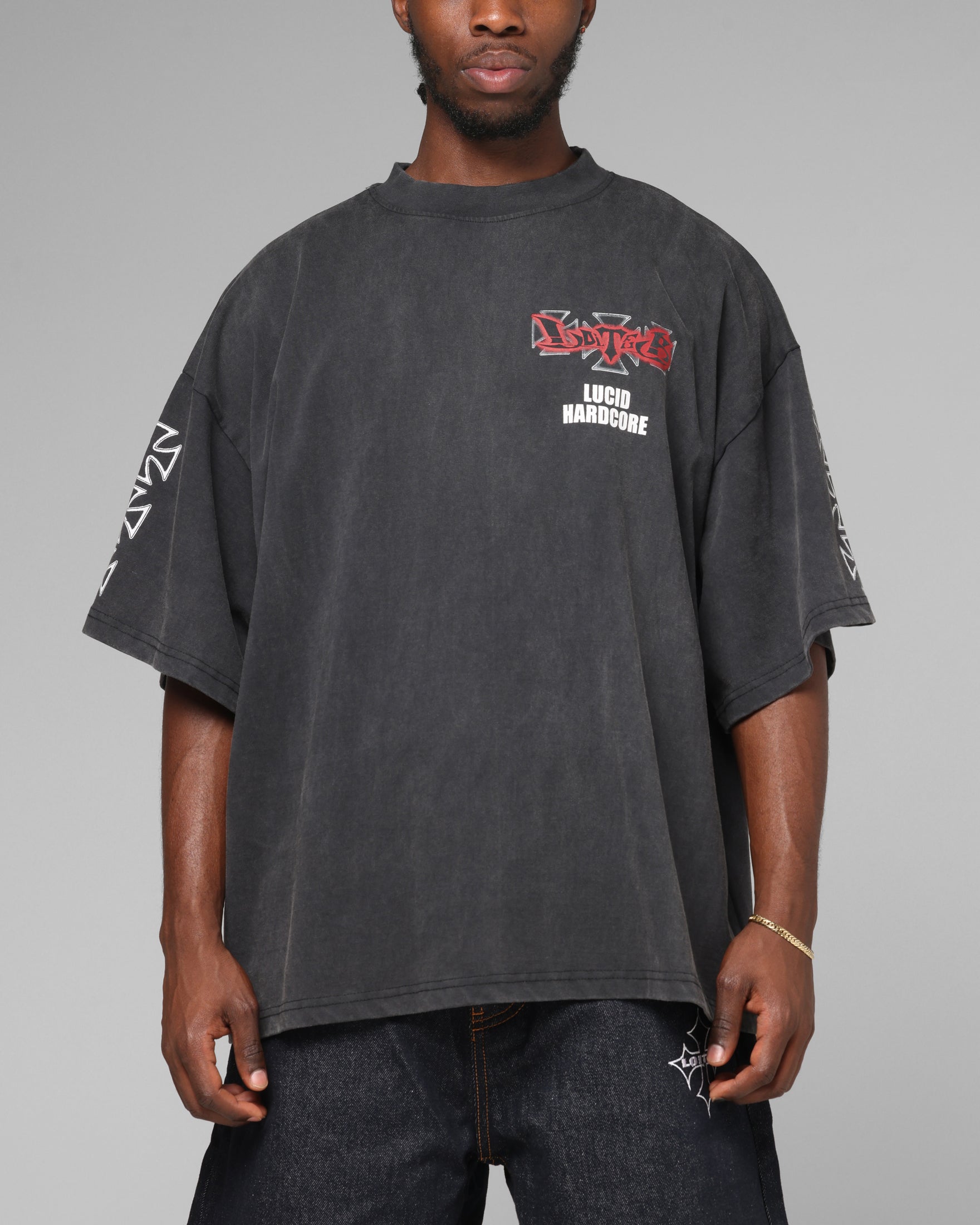 Loiter Hardcore Premium T-Shirt Washed Black