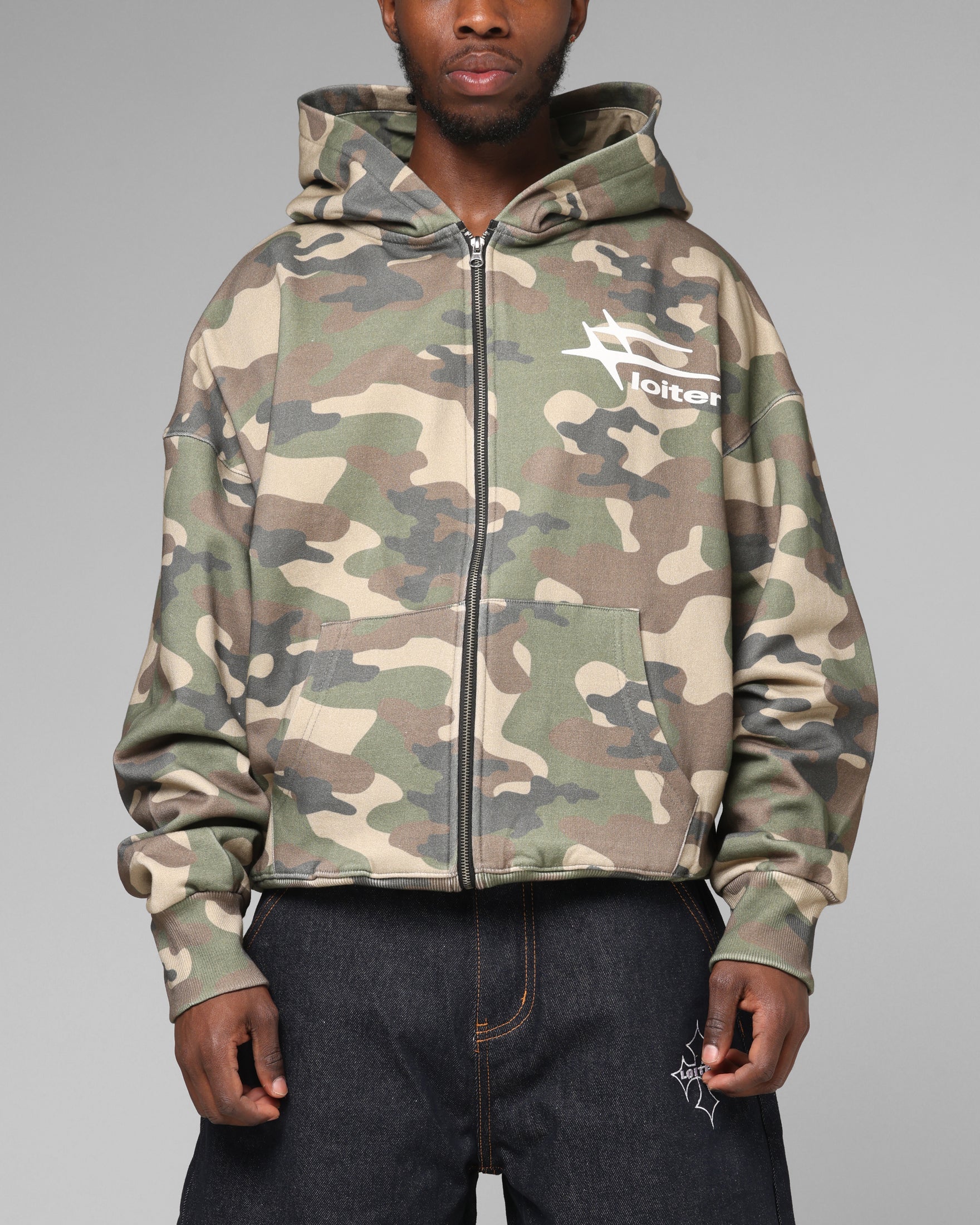 Loiter Ultra Hybrid Zip Hoodie Camo