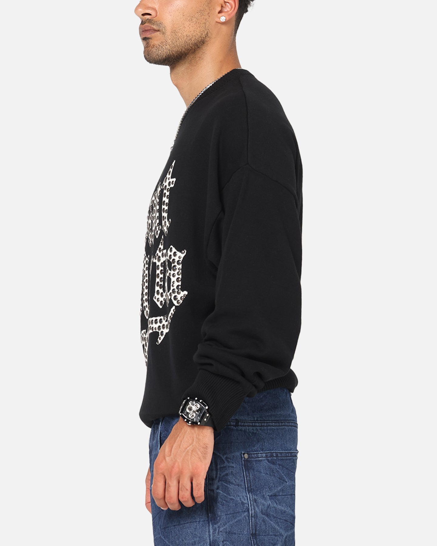 Saint Morta Sanctified Crewneck Sweater Black