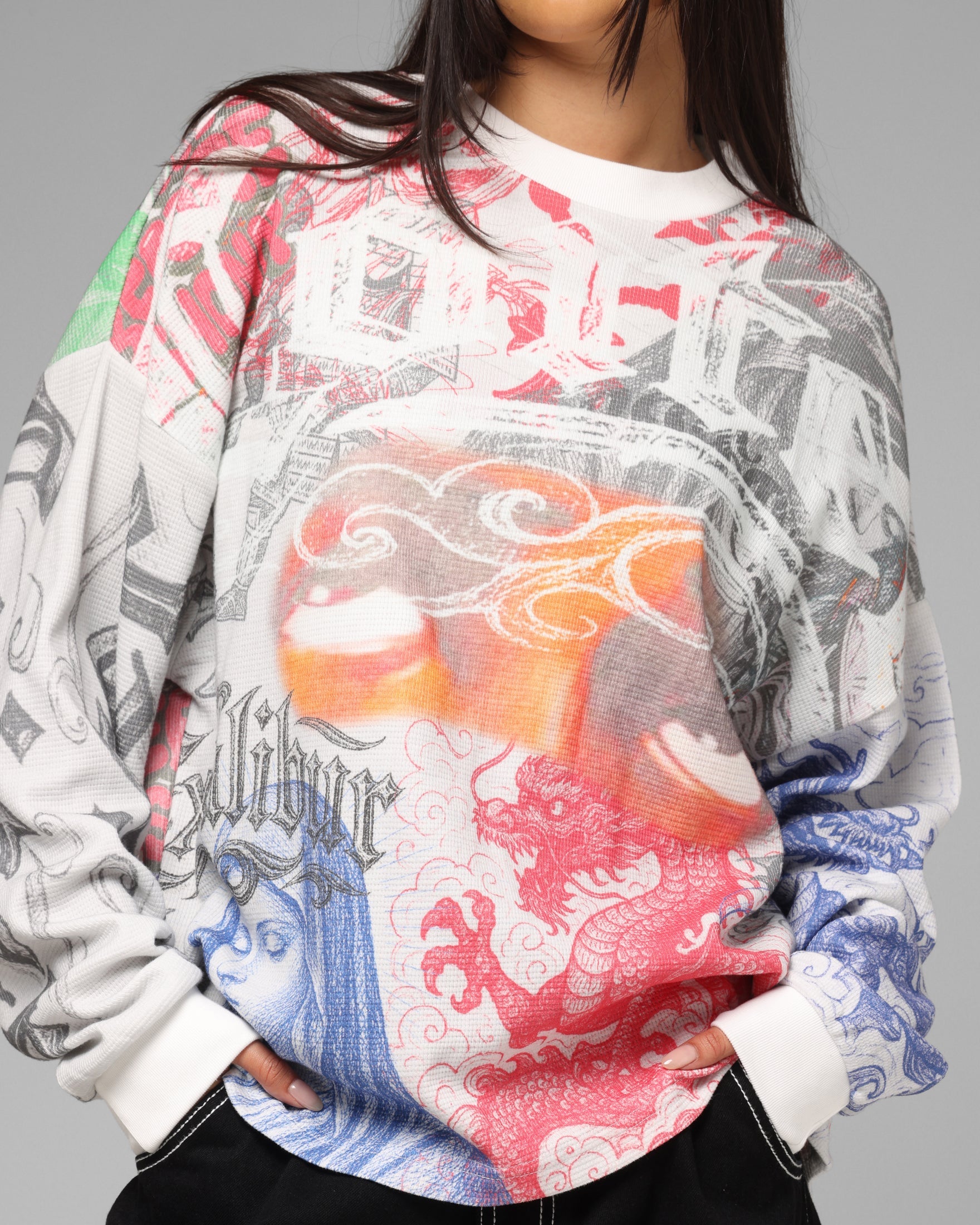 Loiter Sketch Book Long Sleeve T-Shirt White