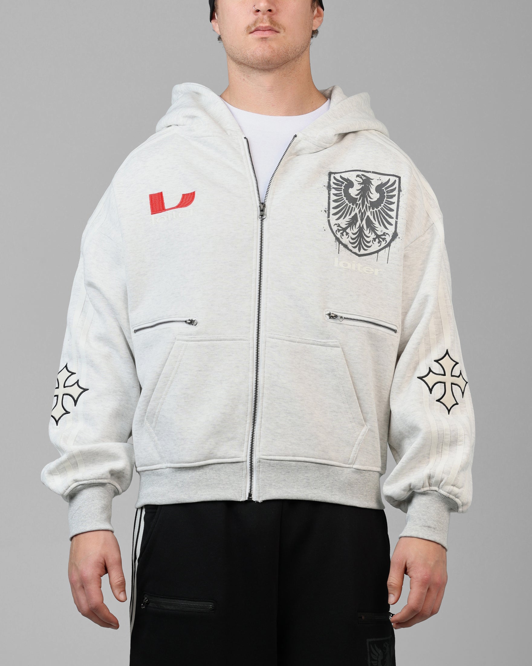 Loiter Imperial Zip Hoodie Grey