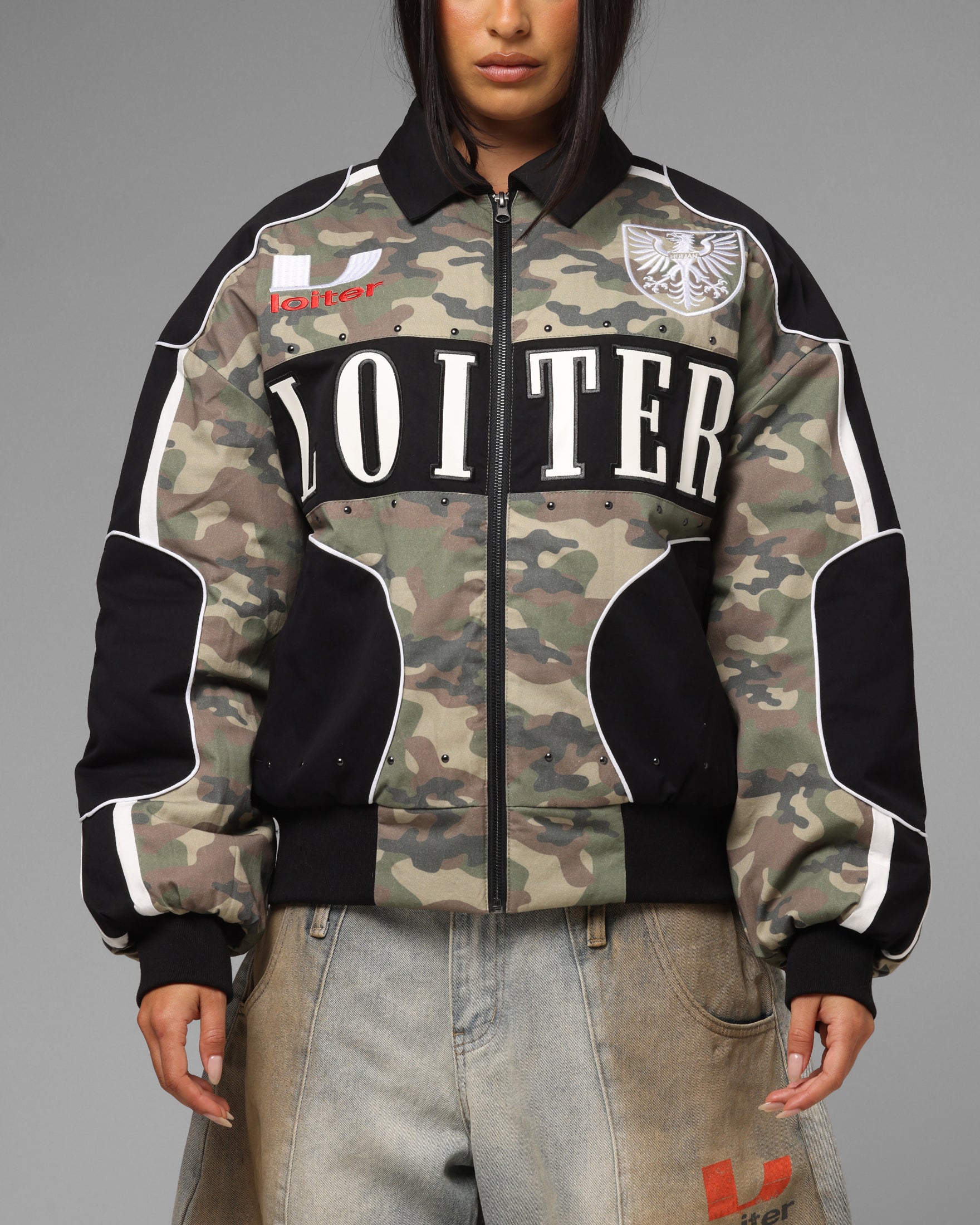 Loiter Enroute Racing Jacket Camo/Black