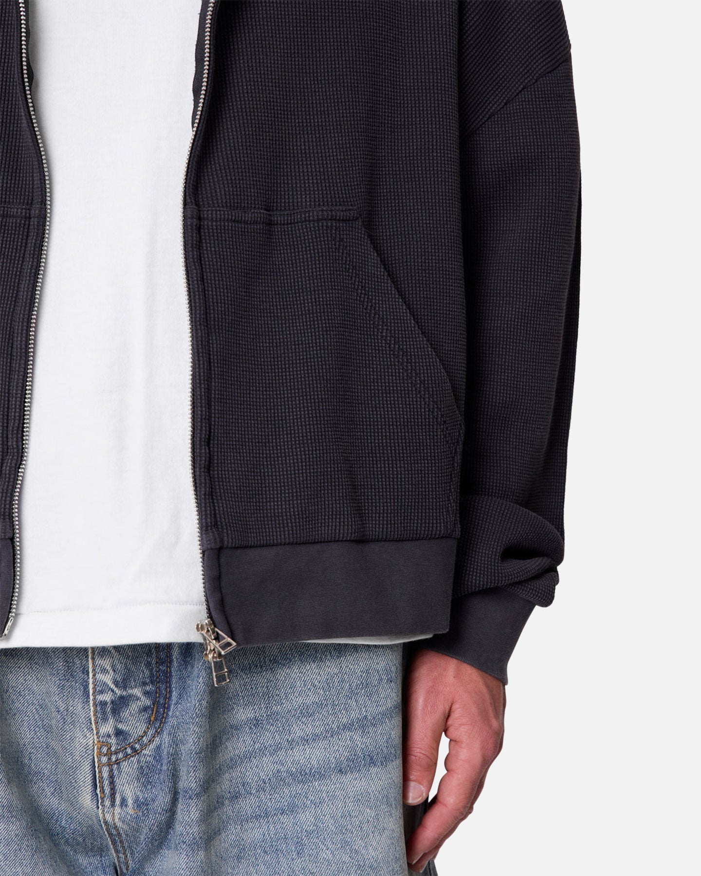 MNML Thermal Hoodie Washed Black