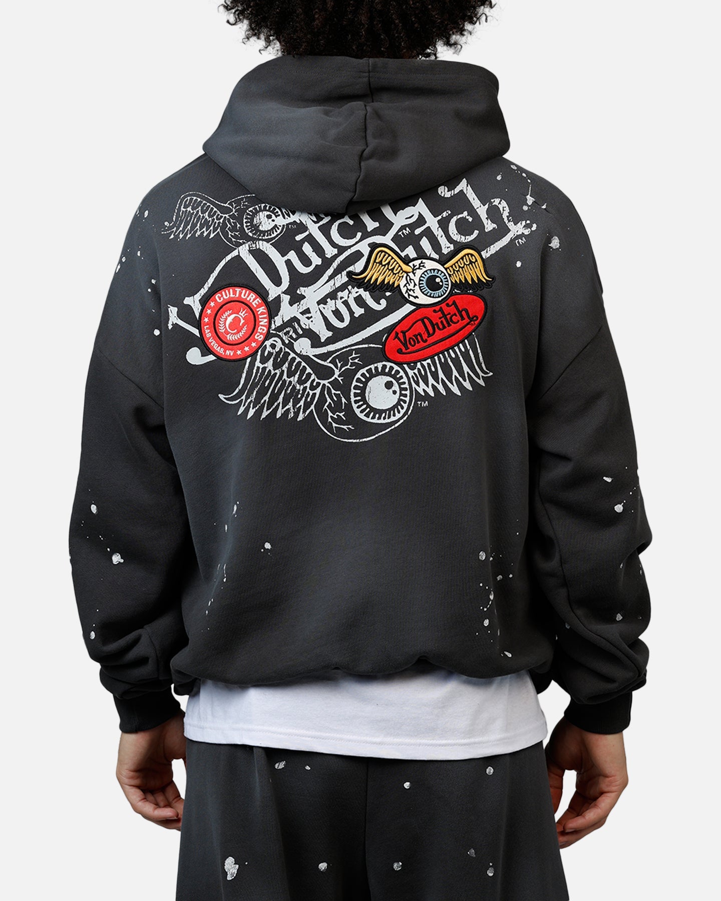 Von Dutch X Culture Kings CK Hoodie Washed Black