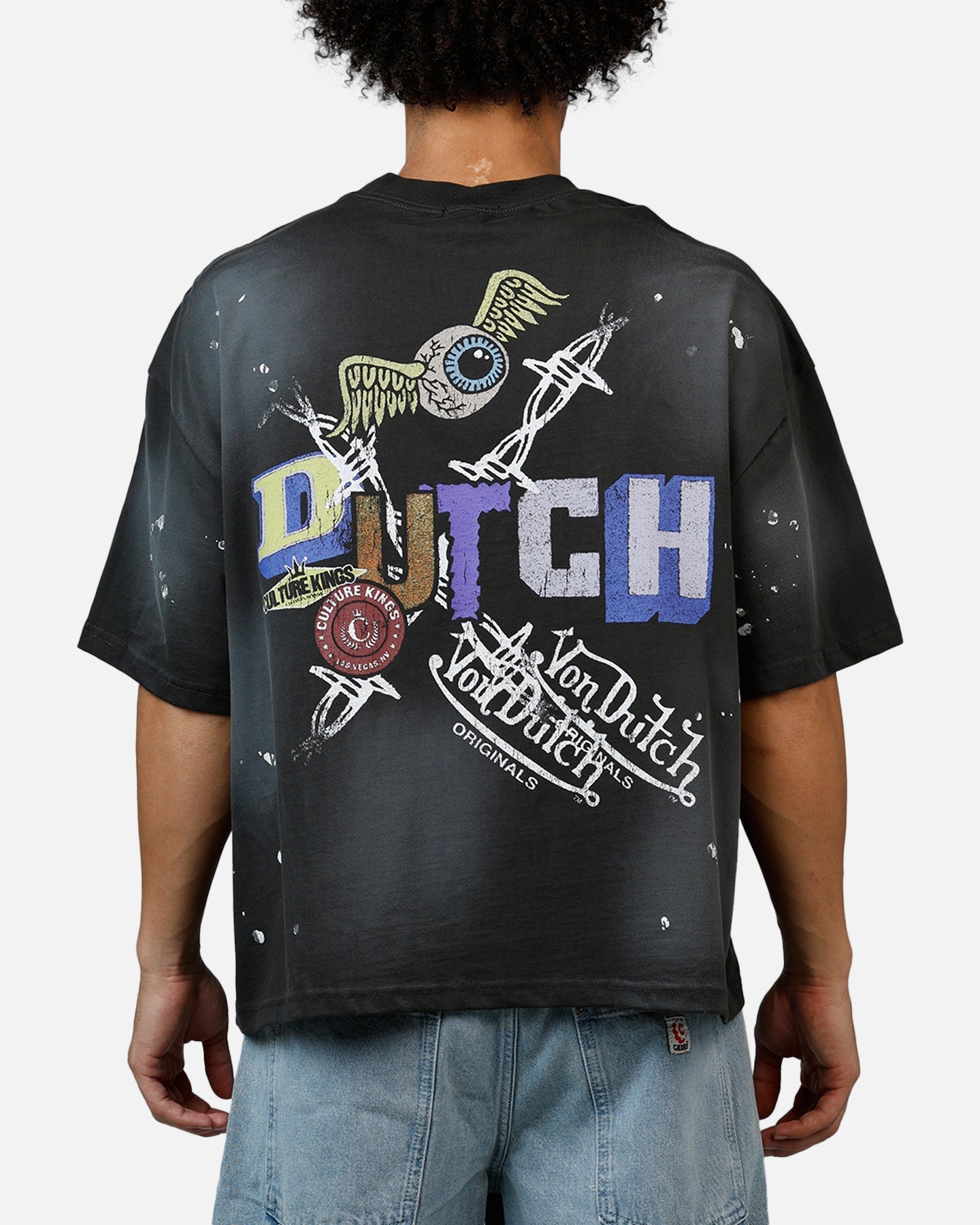 Von Dutch X Culture Kings CK T-Shirt Washed Black