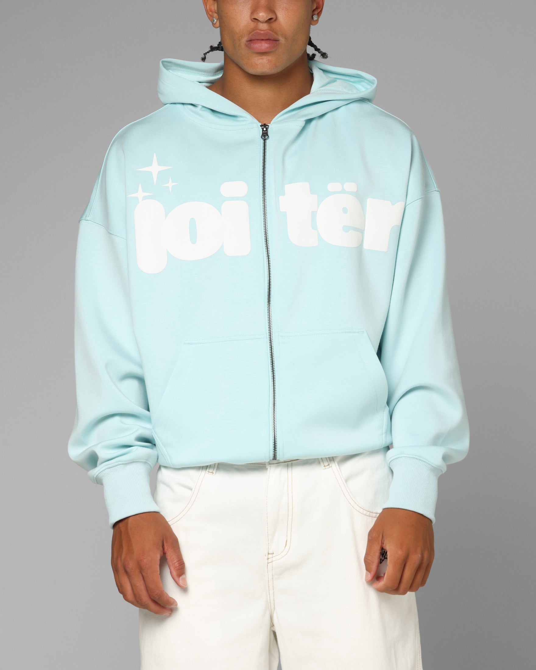 Loiter Cloud 9 Zip Hoodie Light Blue