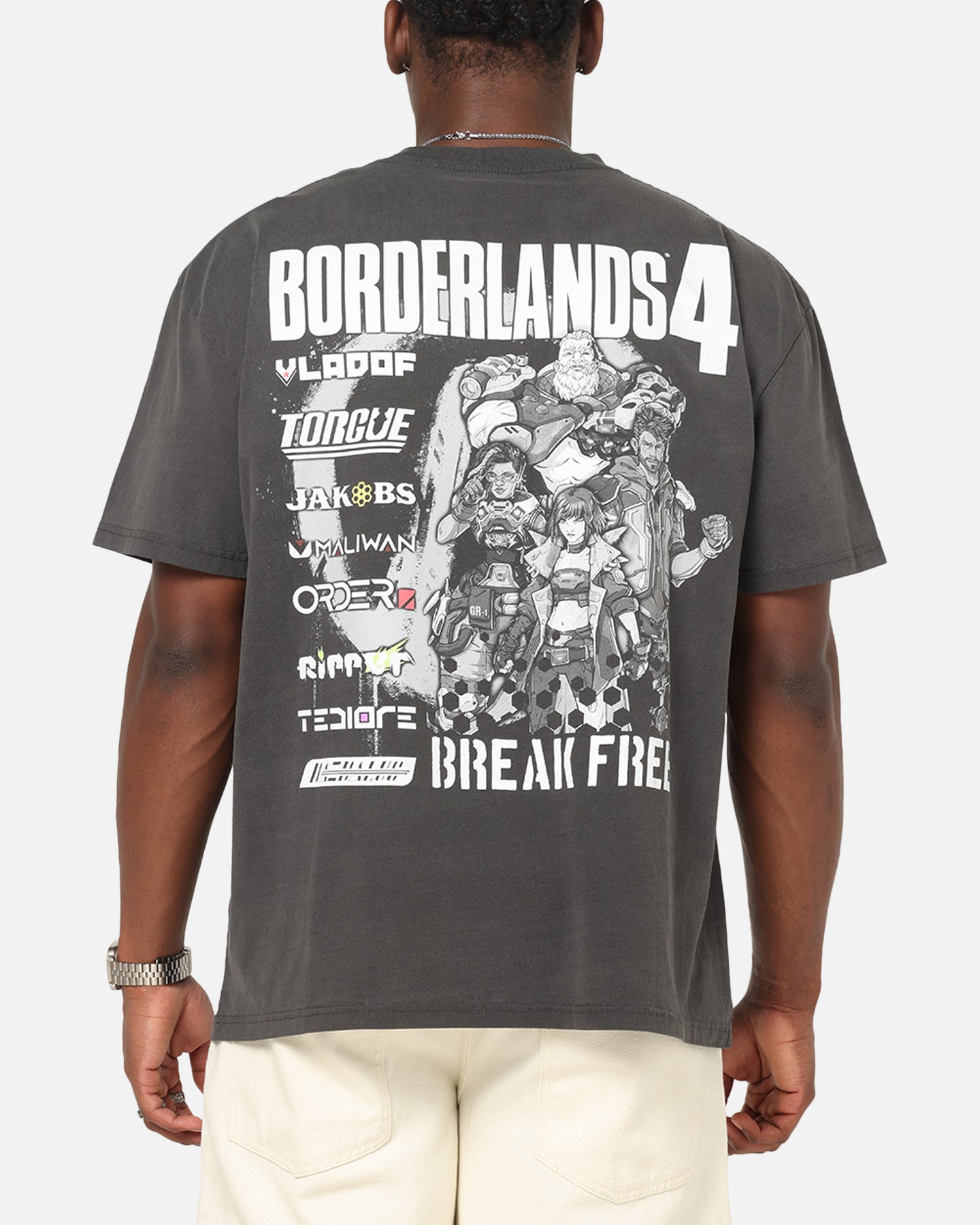 73Studio X Borderlands 4 Break Free T-Shirt Black Wash